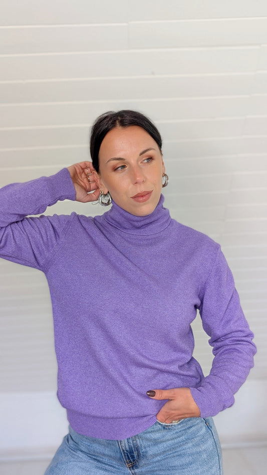 Pull violet laine douce T38-40
