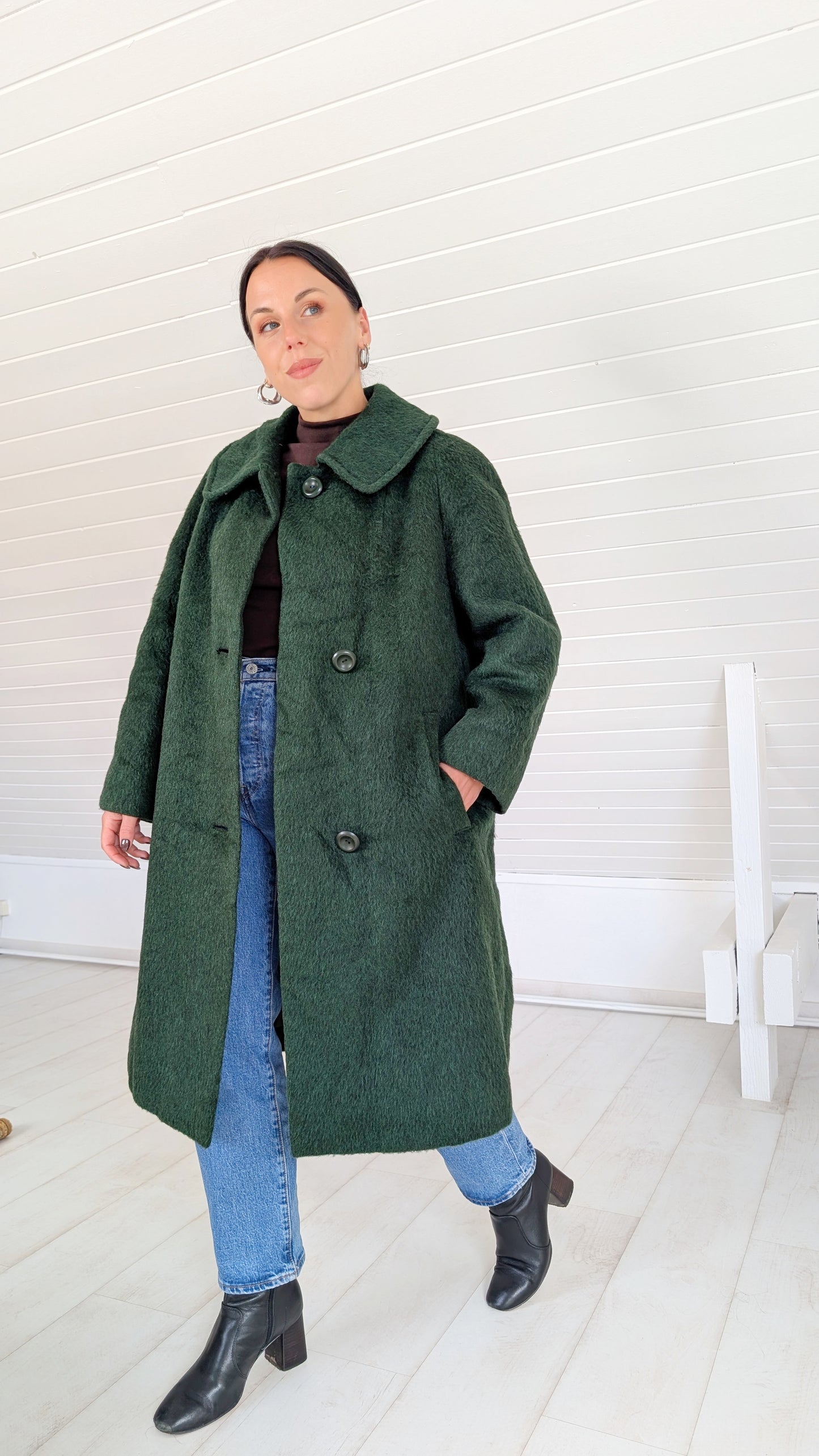Manteau laine mohair 1960 T38-40