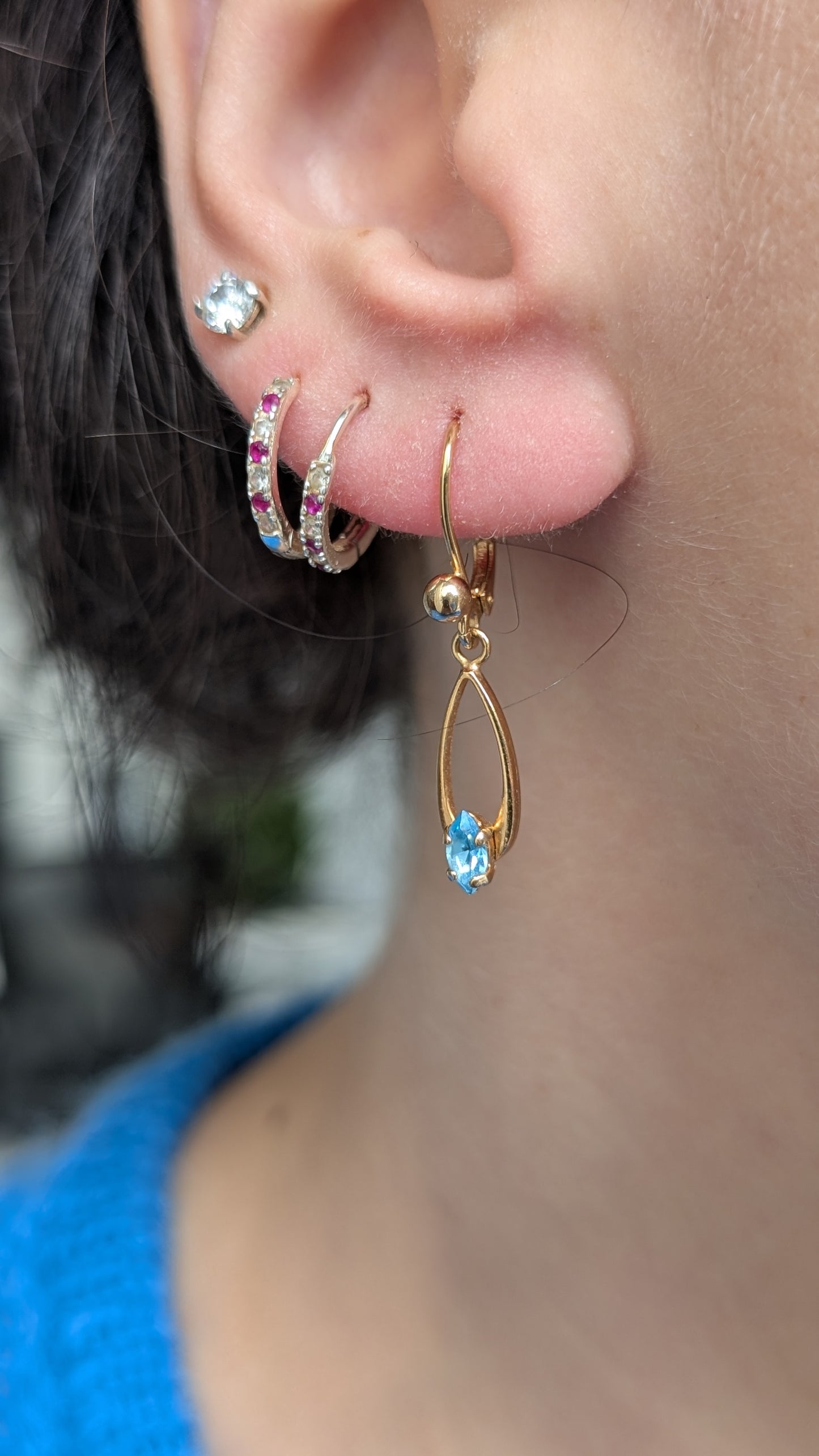 Boucles d'oreilles plaquées or poinçon