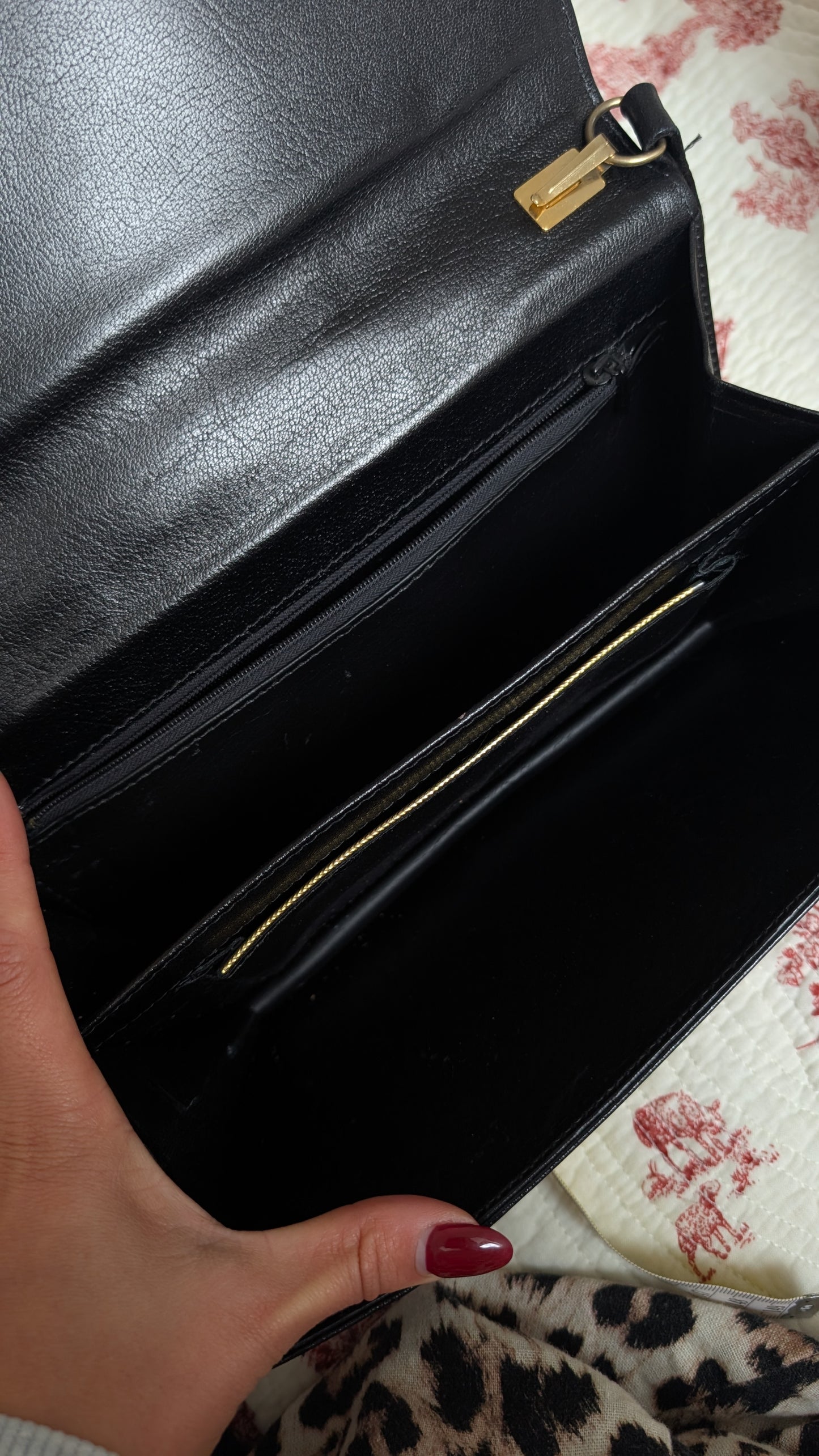 Sac cuir façon croco 70s