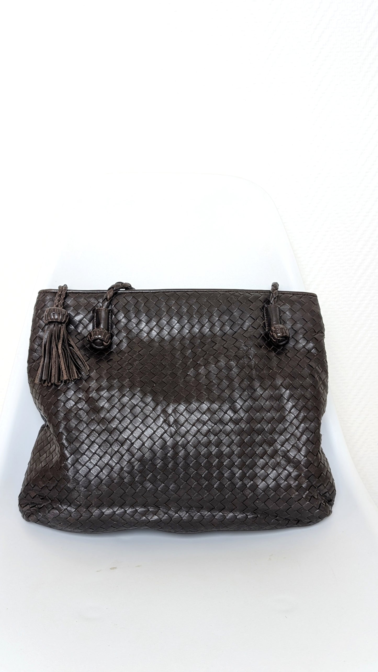 Sac en cuir souple tréssé
