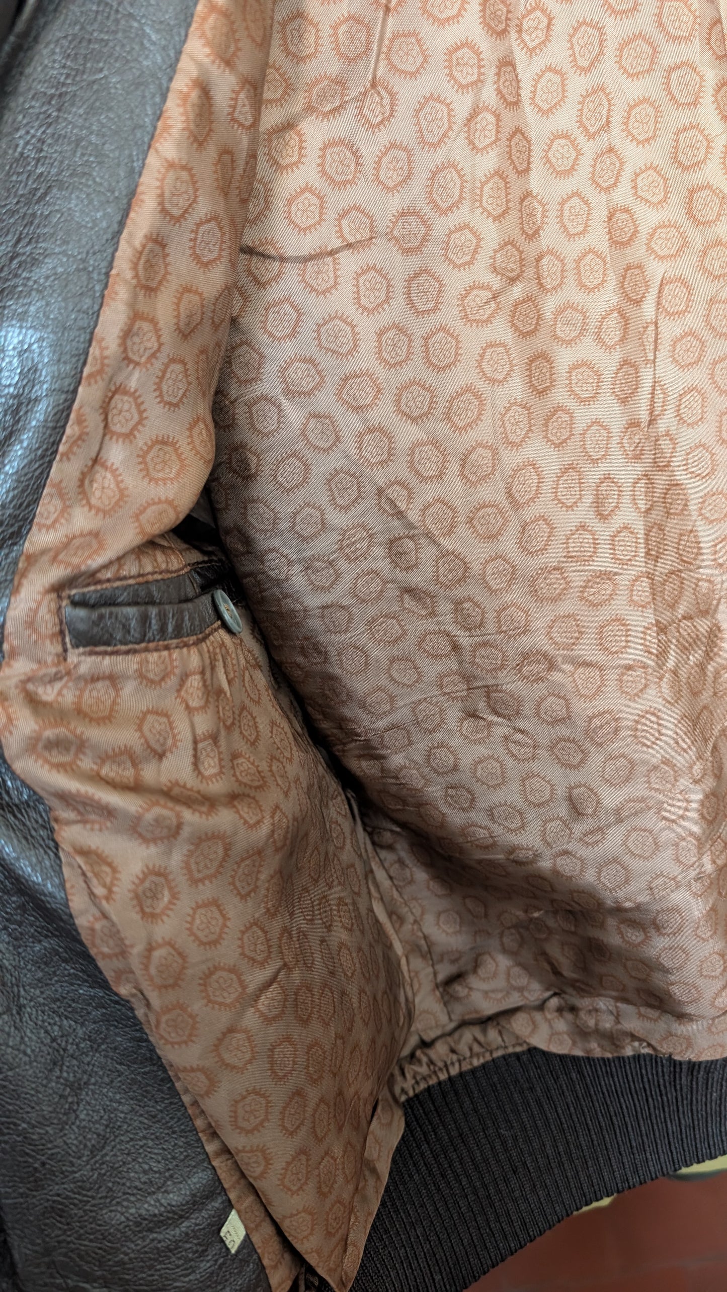 Veste bombers cuir 70s T40-42
