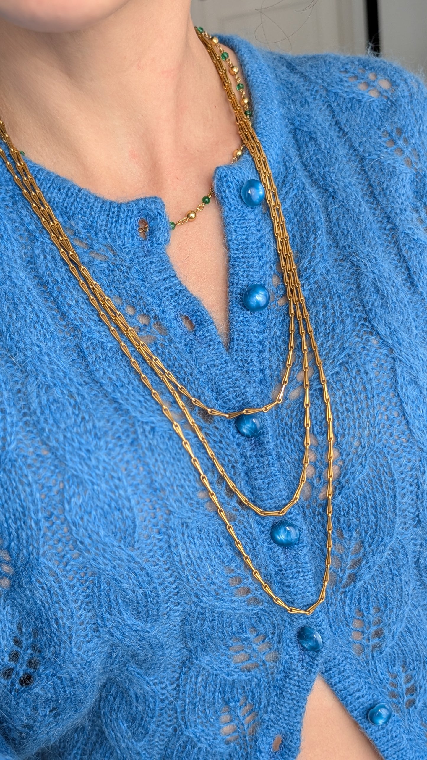 Triple chaine plaqué or