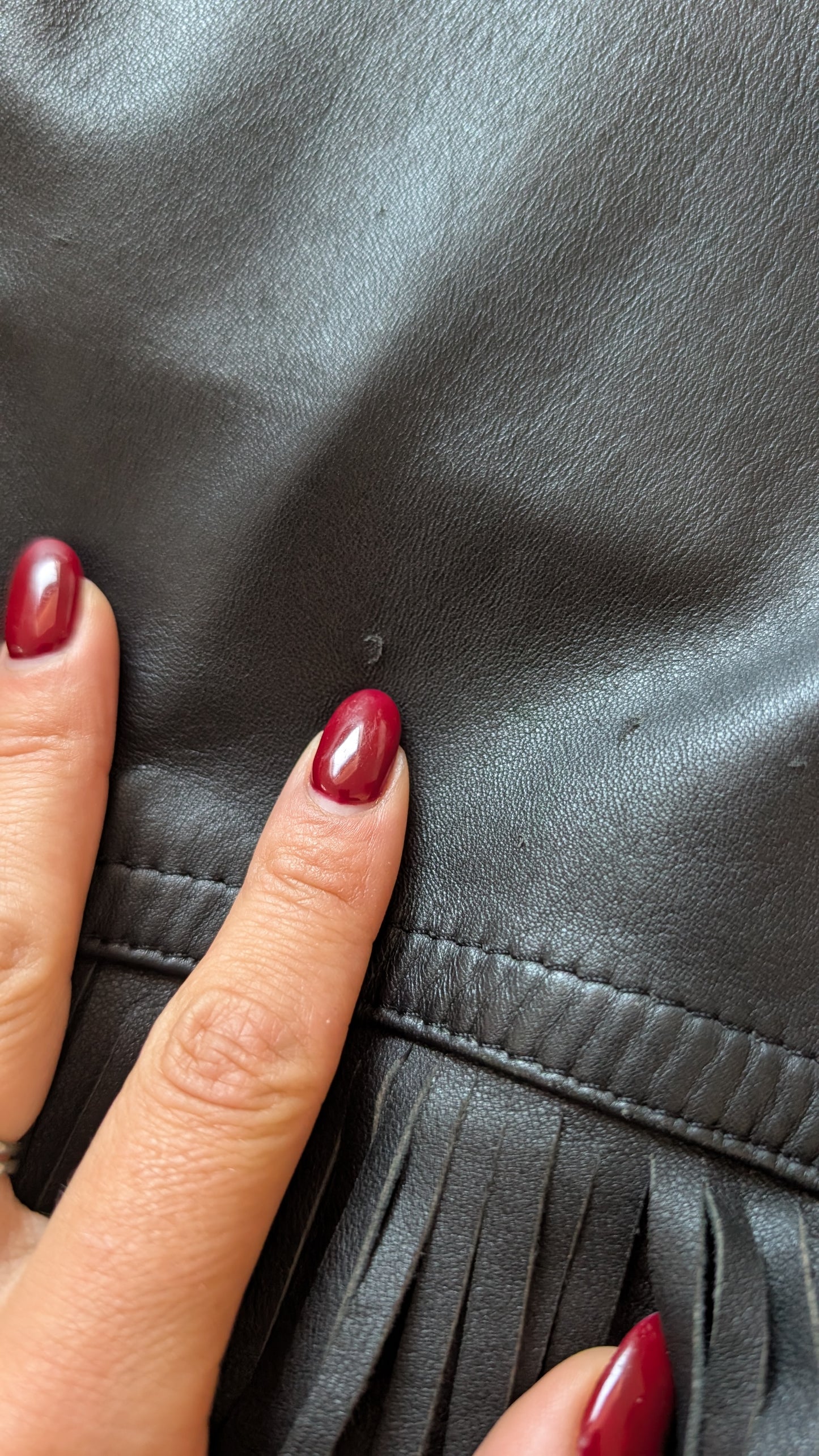 Perfecto cuir à franges 80s du 34 au 40