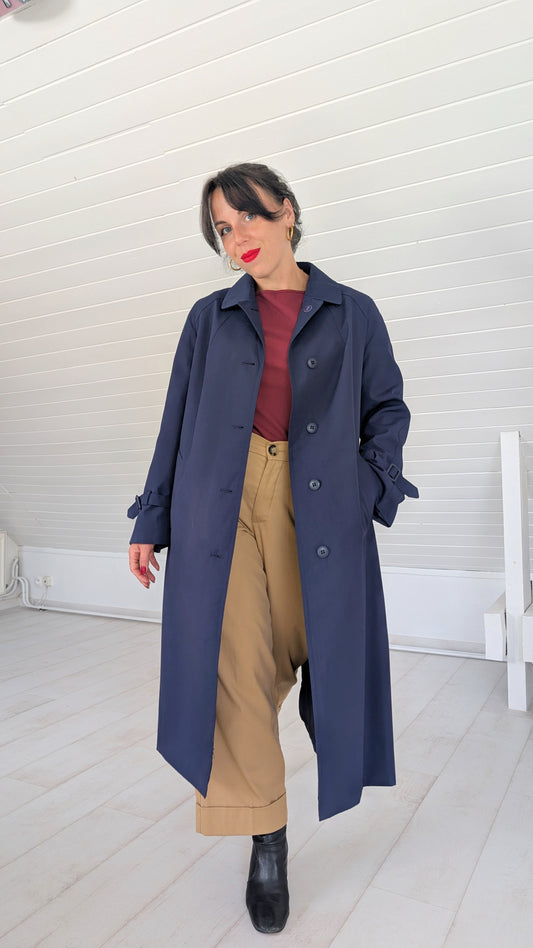 Trench bleu marine 80s T40