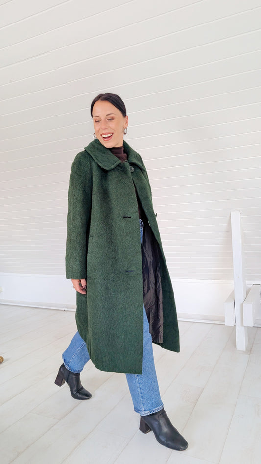 Manteau laine mohair 1960 T38-40