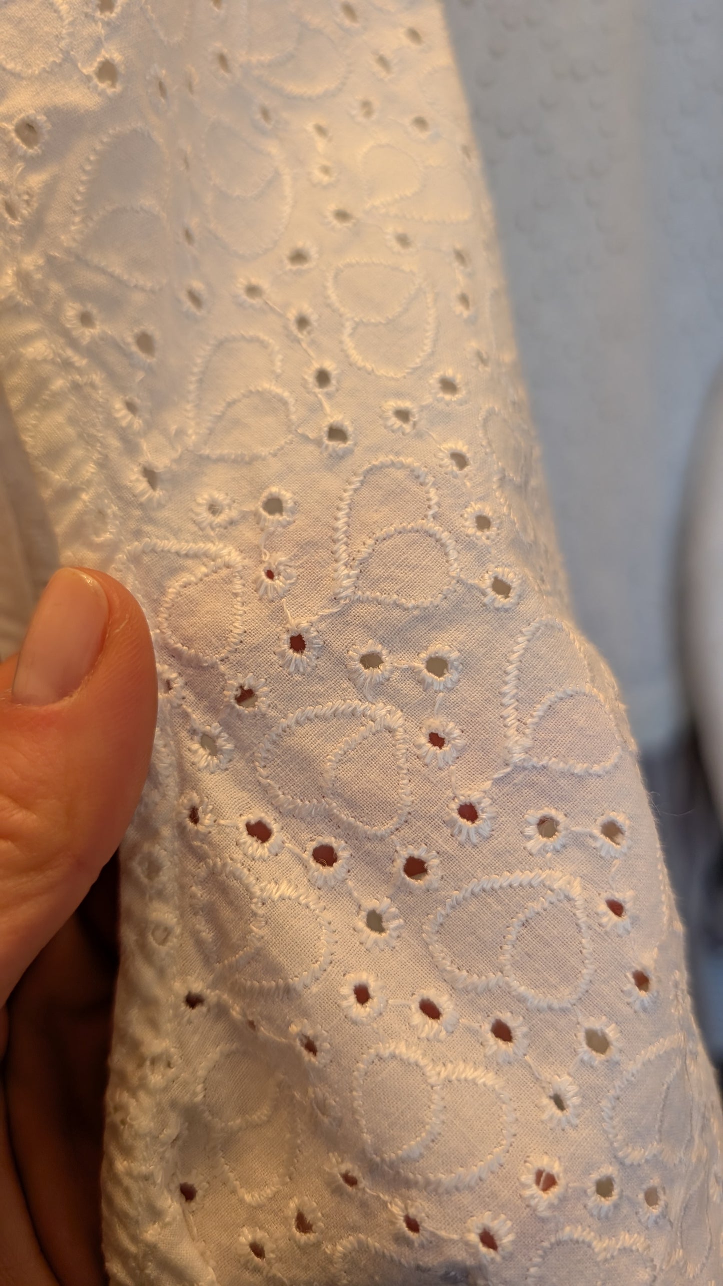 Blouse 80s broderies anglaises T42-44