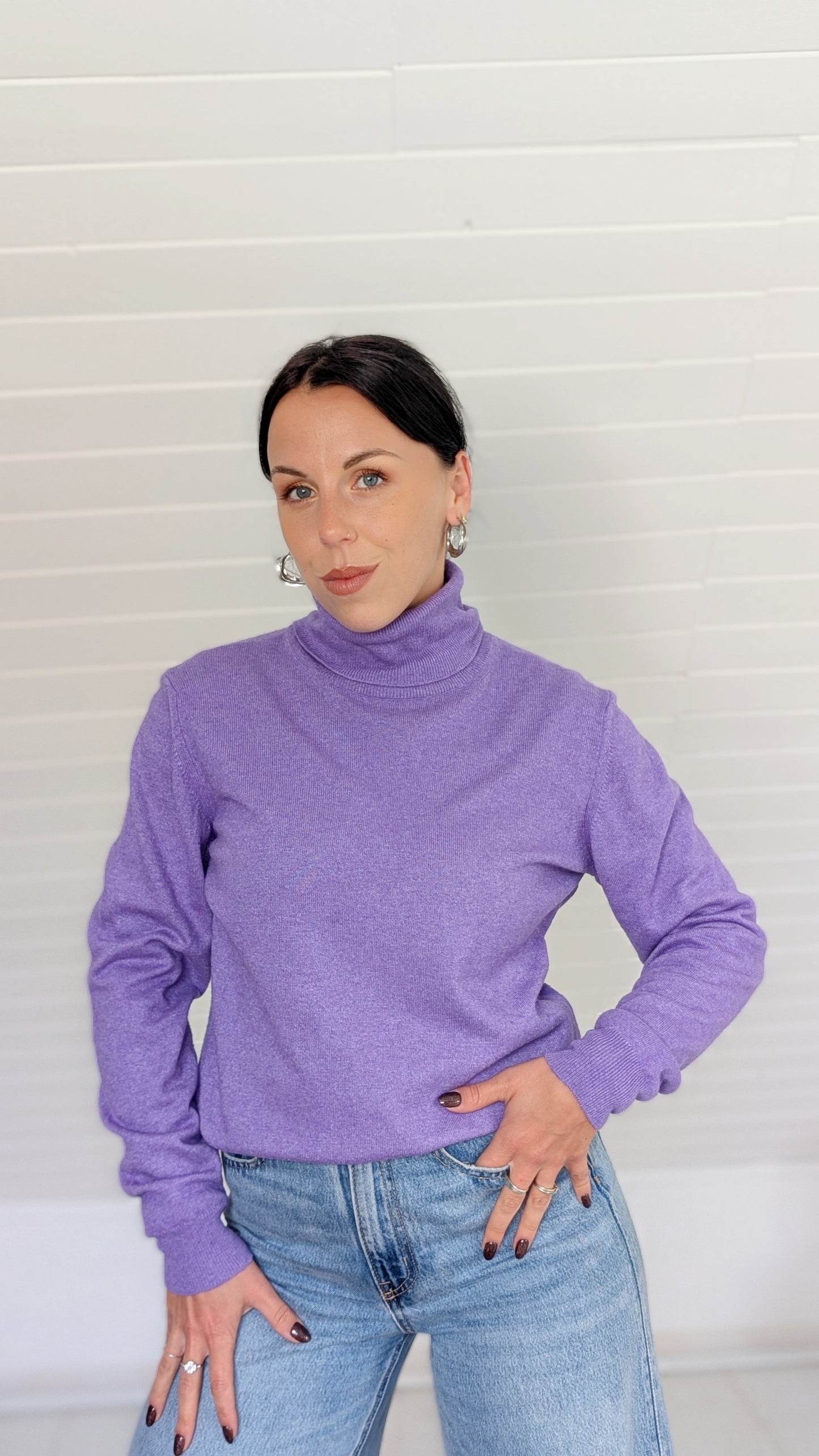 Pull violet laine douce T38-40