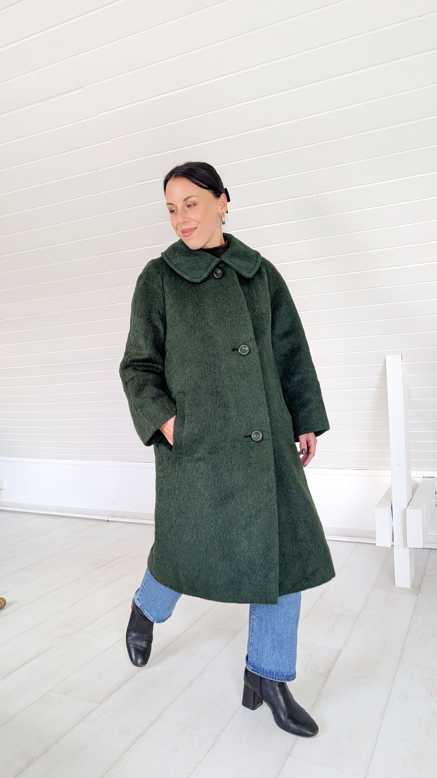 Manteau laine mohair 1960 T38-40