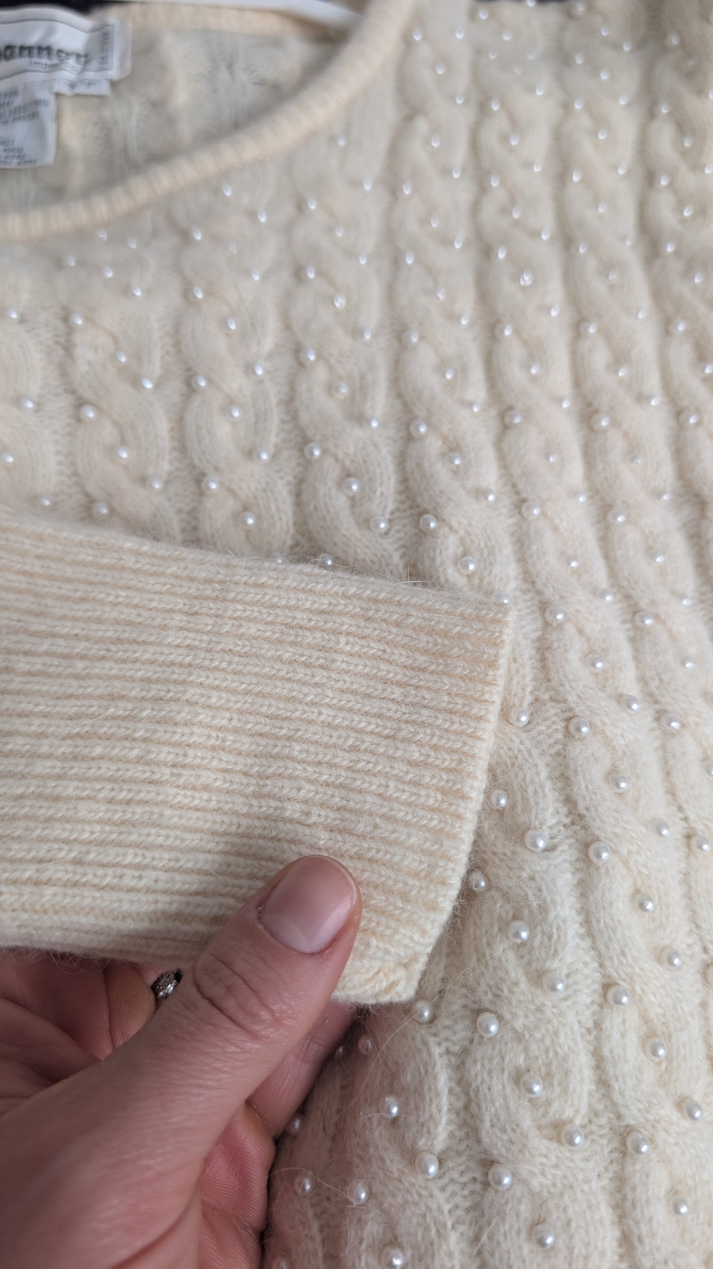 Pull laine agneau et angora T36/38