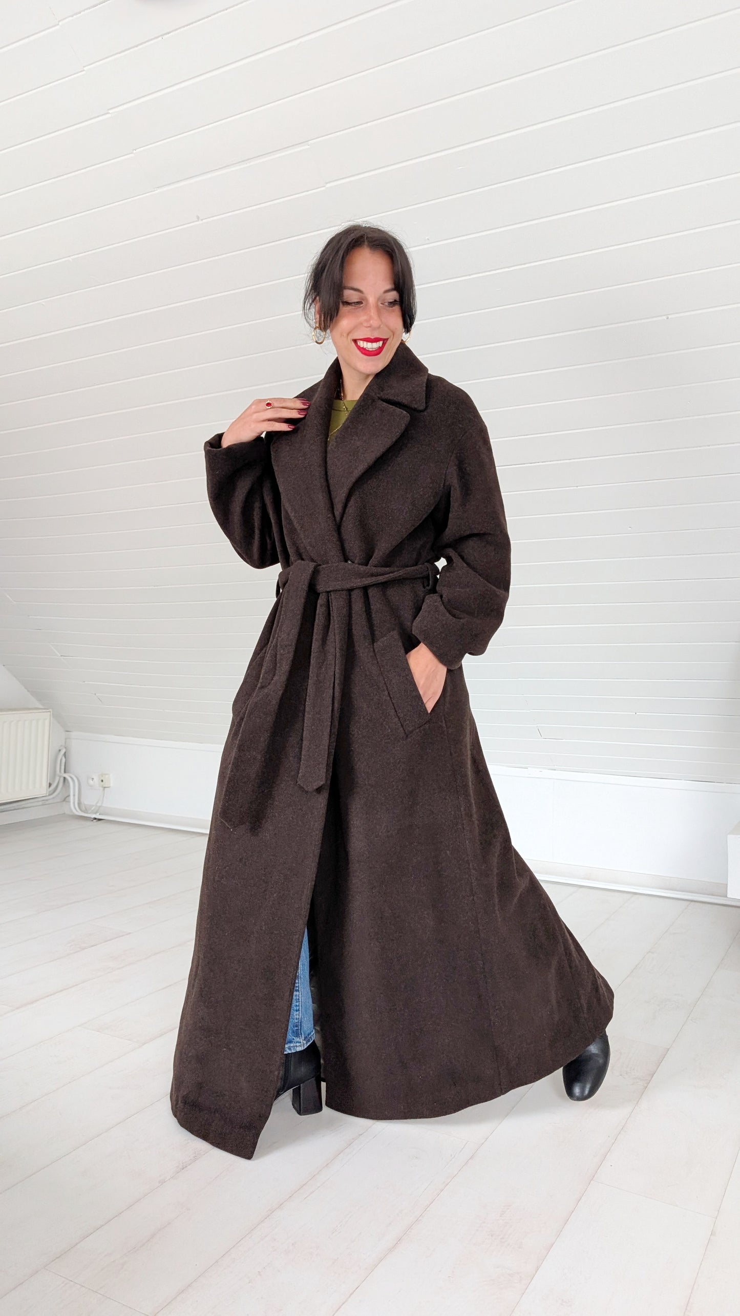Manteau laine et cachemire 90s T40-42