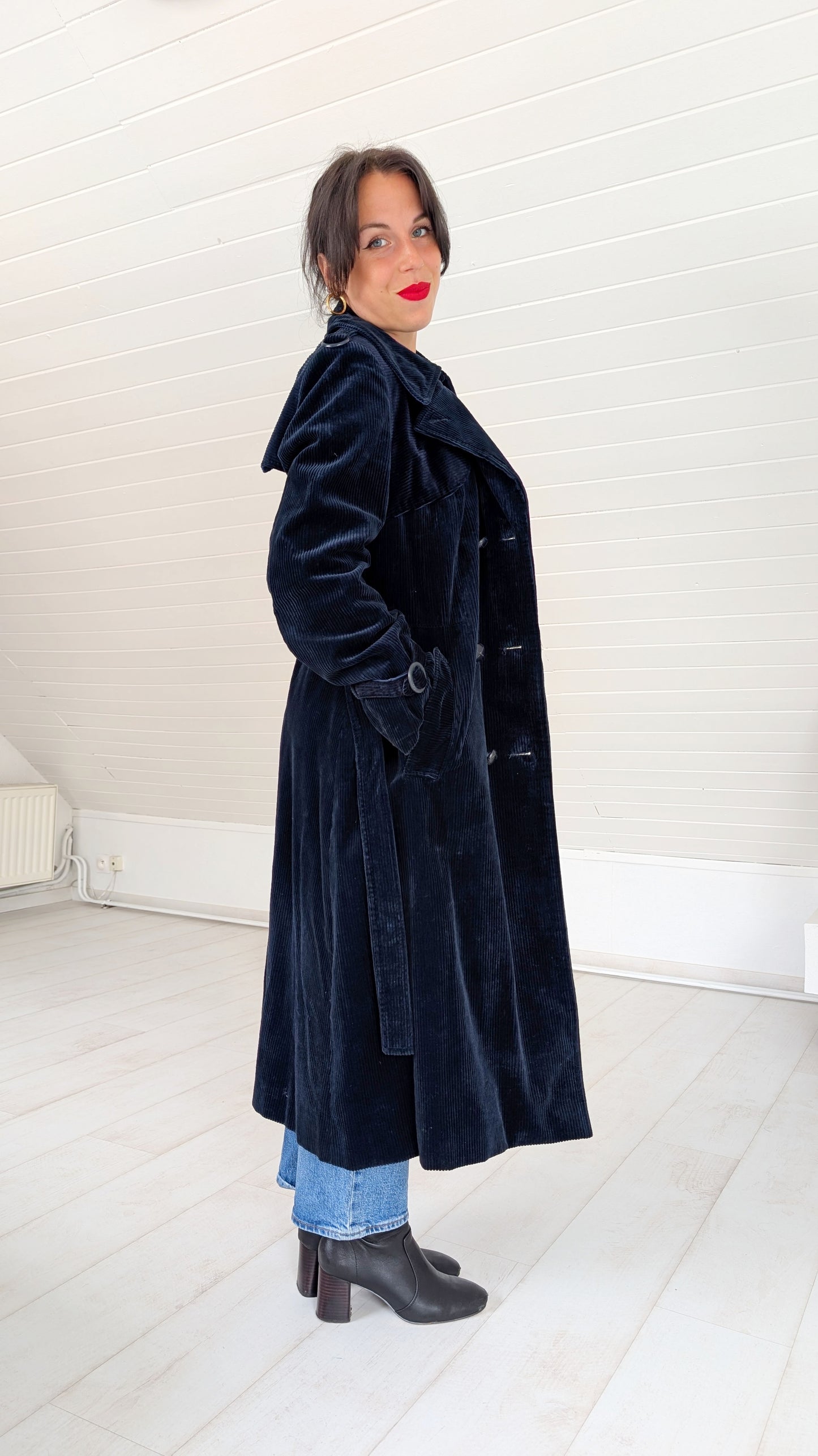 Trench velours de coton 70s T36-38