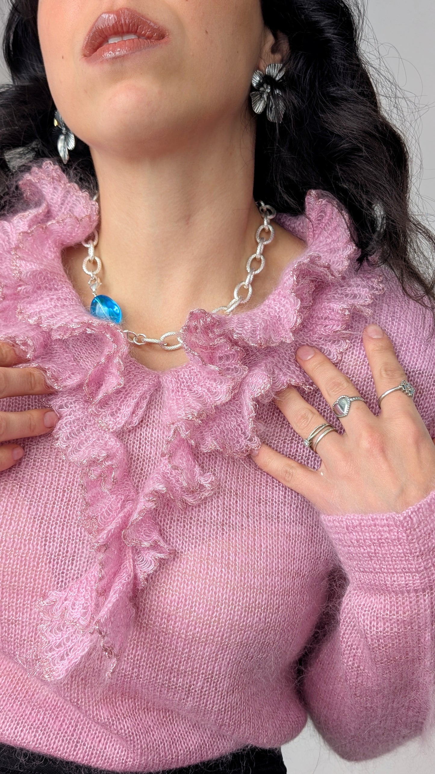 Pull laine et soie taille 36-38