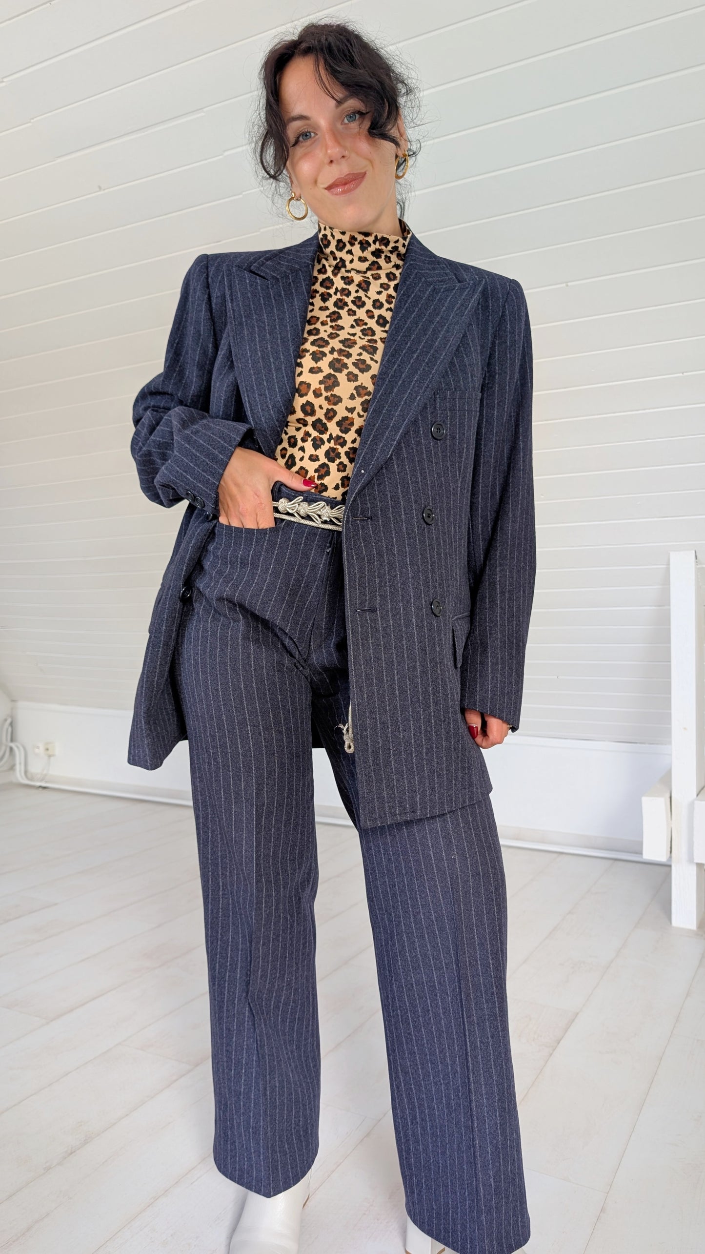 Tailleur pure laine 70s Burton T38
