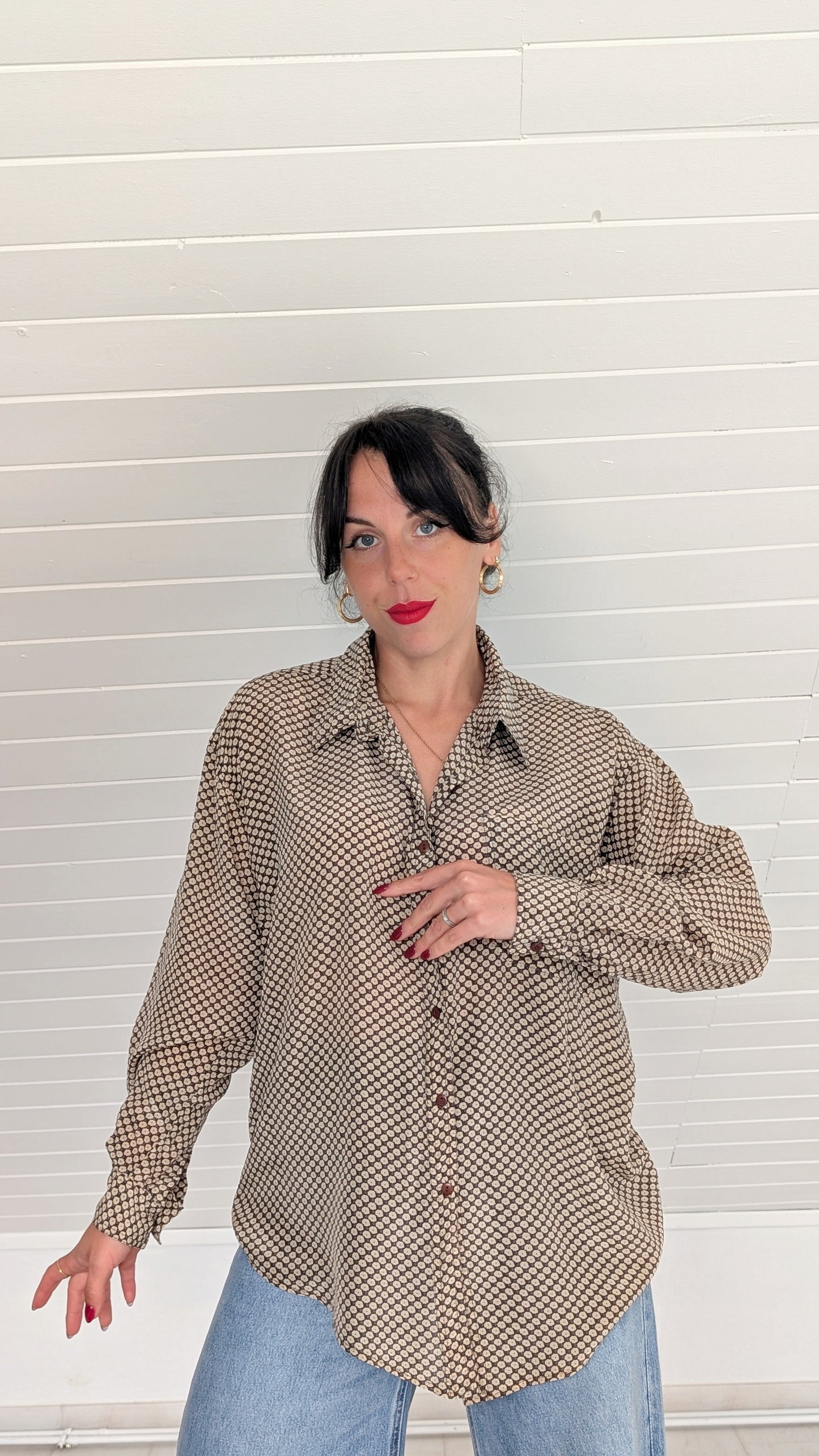 Chemise soie 80s T40