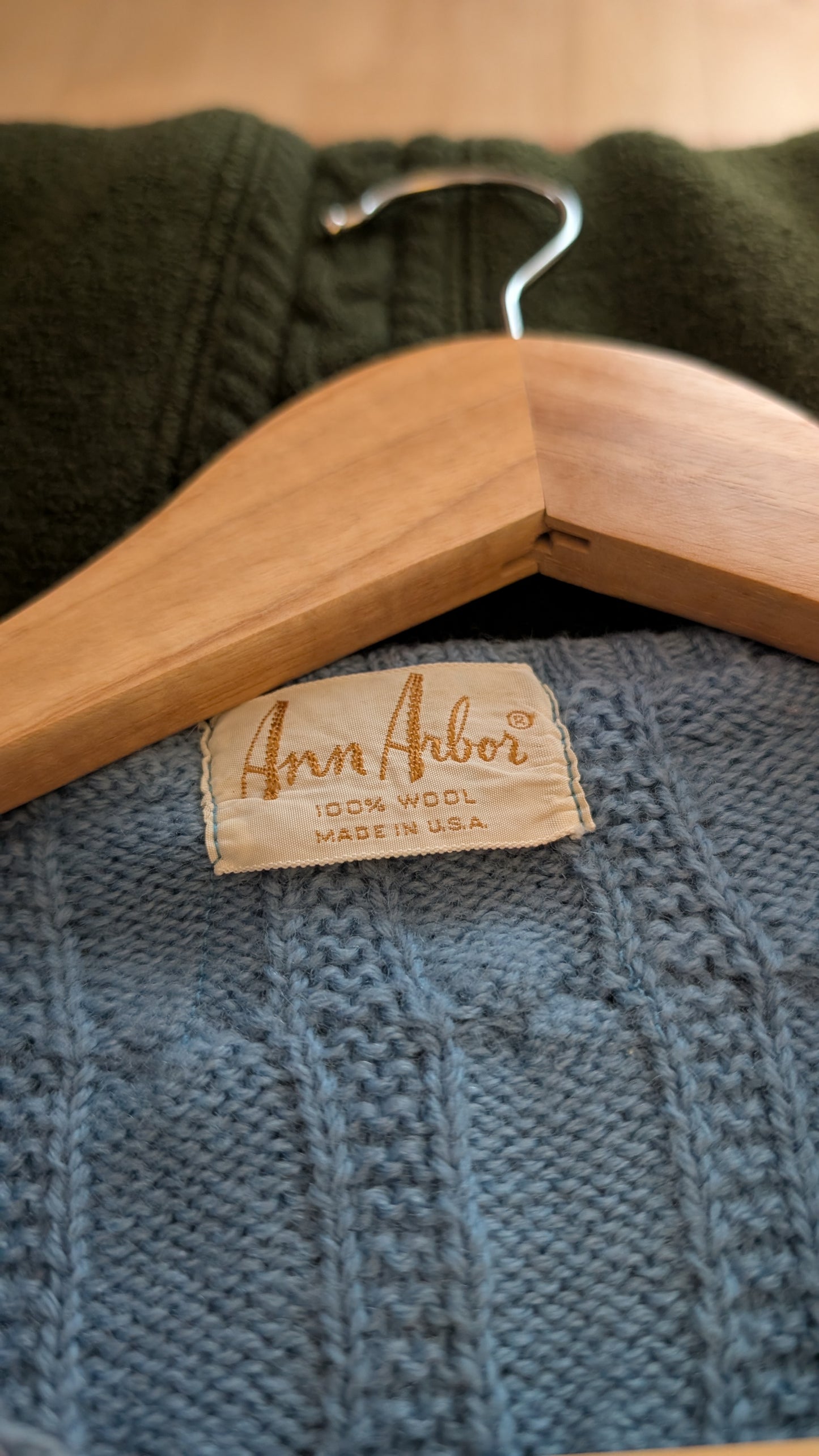 Cardigan pure laine made in USA T36