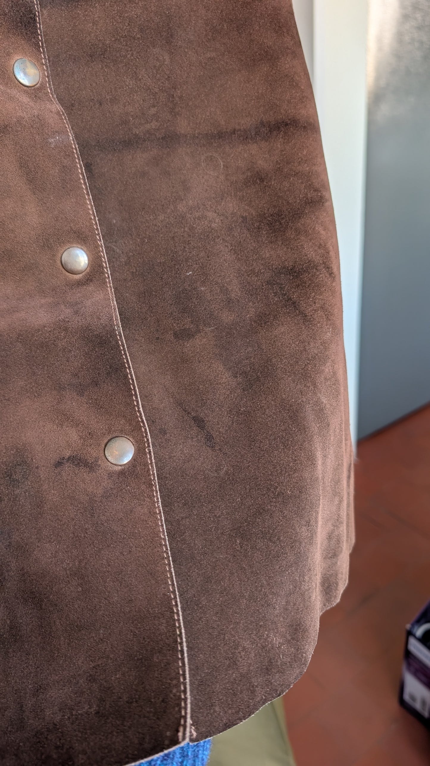 Jupe courte 70s daim T40