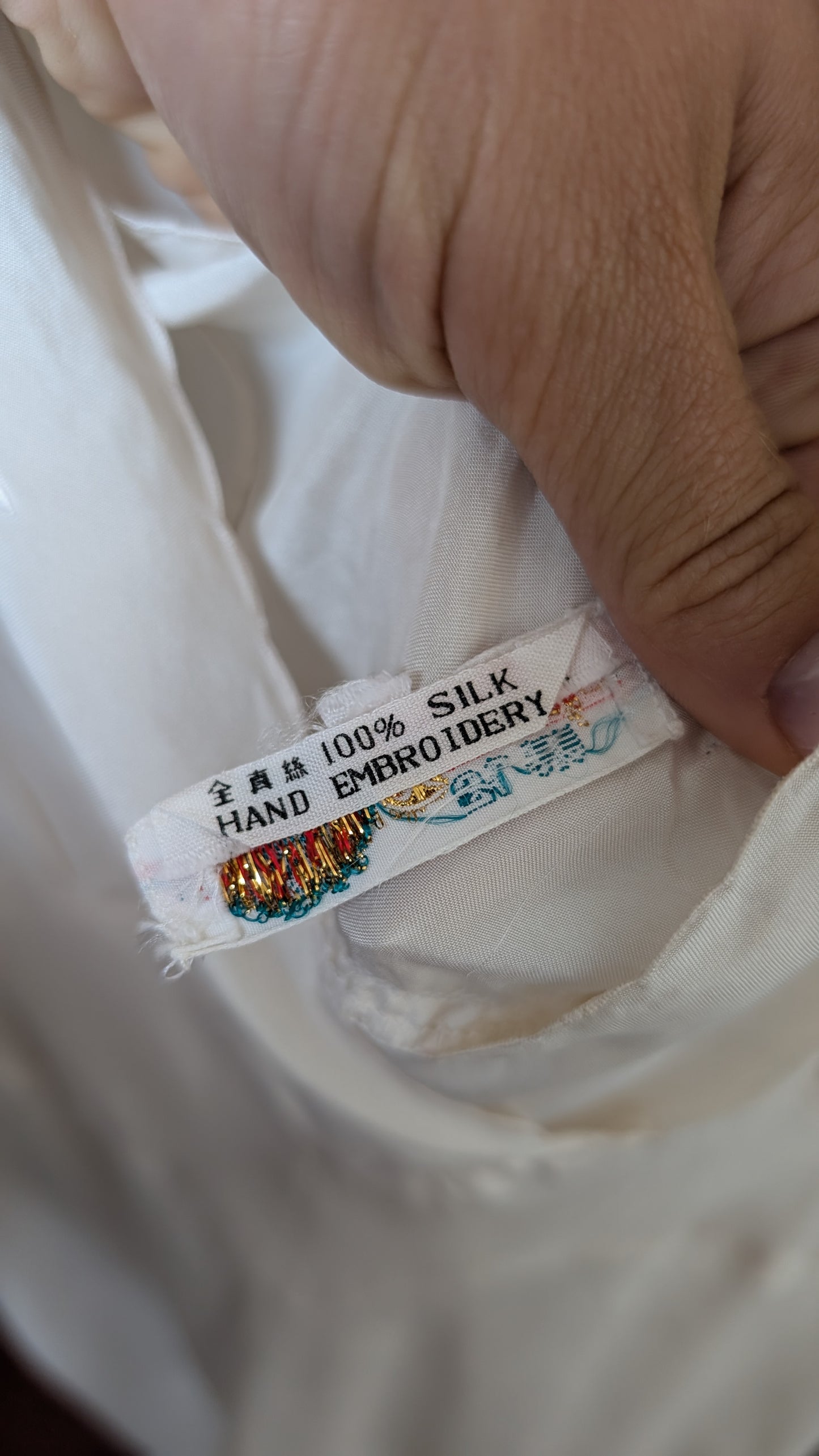 Robe soie broderies manuelles T40
