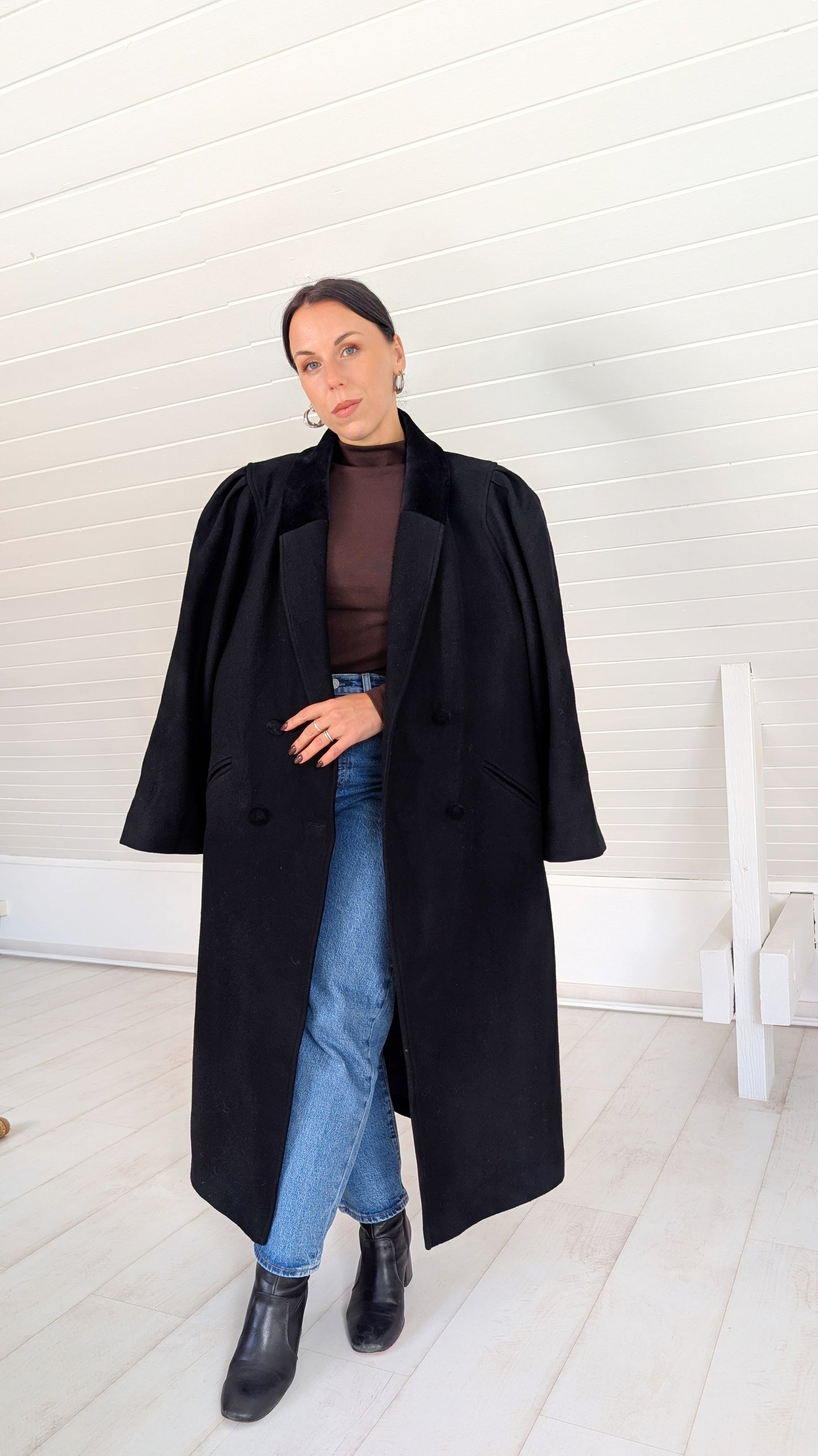 Manteau pure laine 80s T42