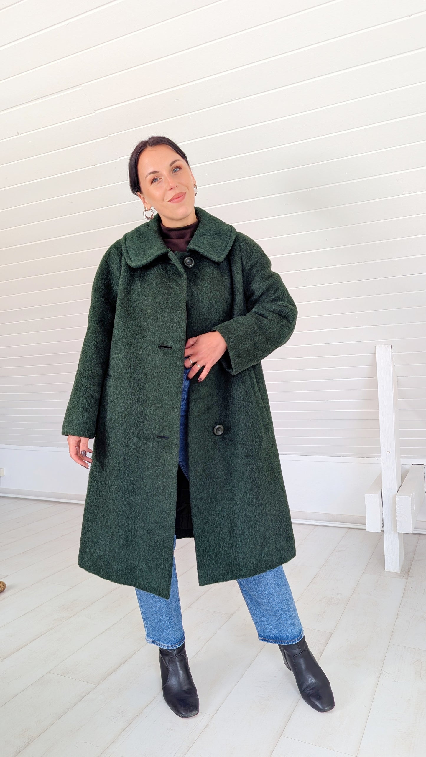 Manteau laine mohair 1960 T38-40