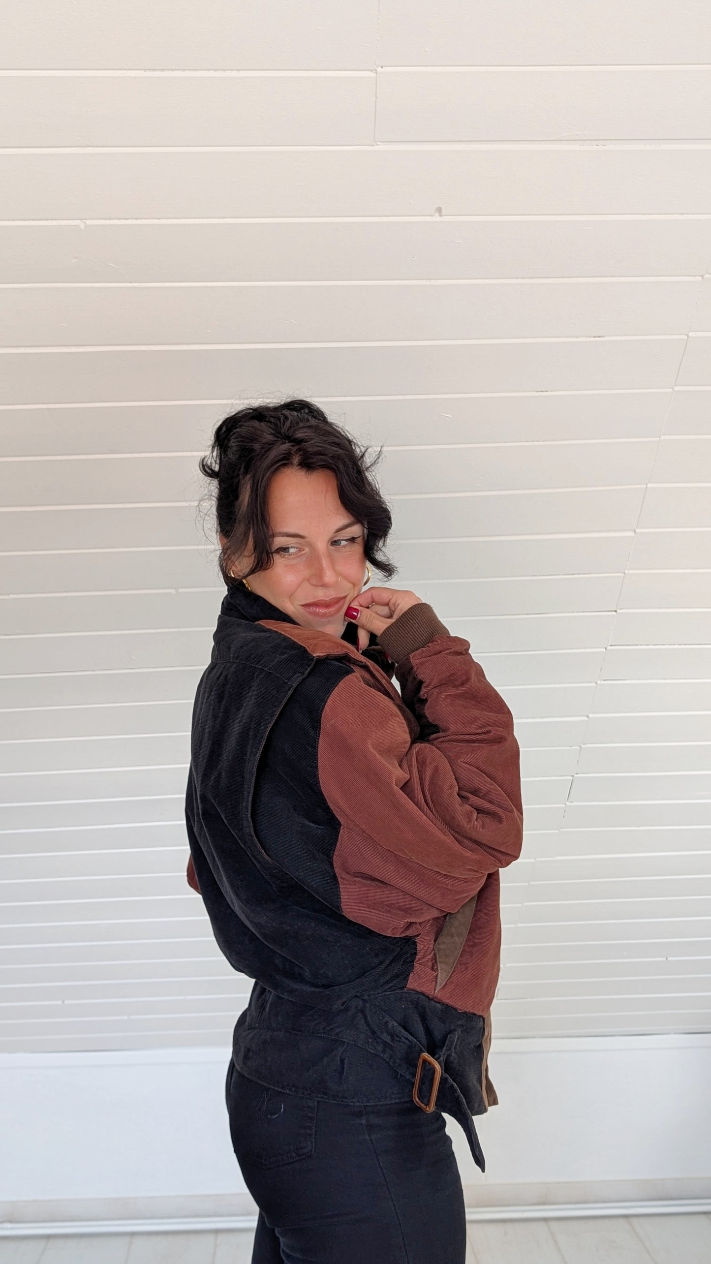 Veste bombers 80s velours de coton T42