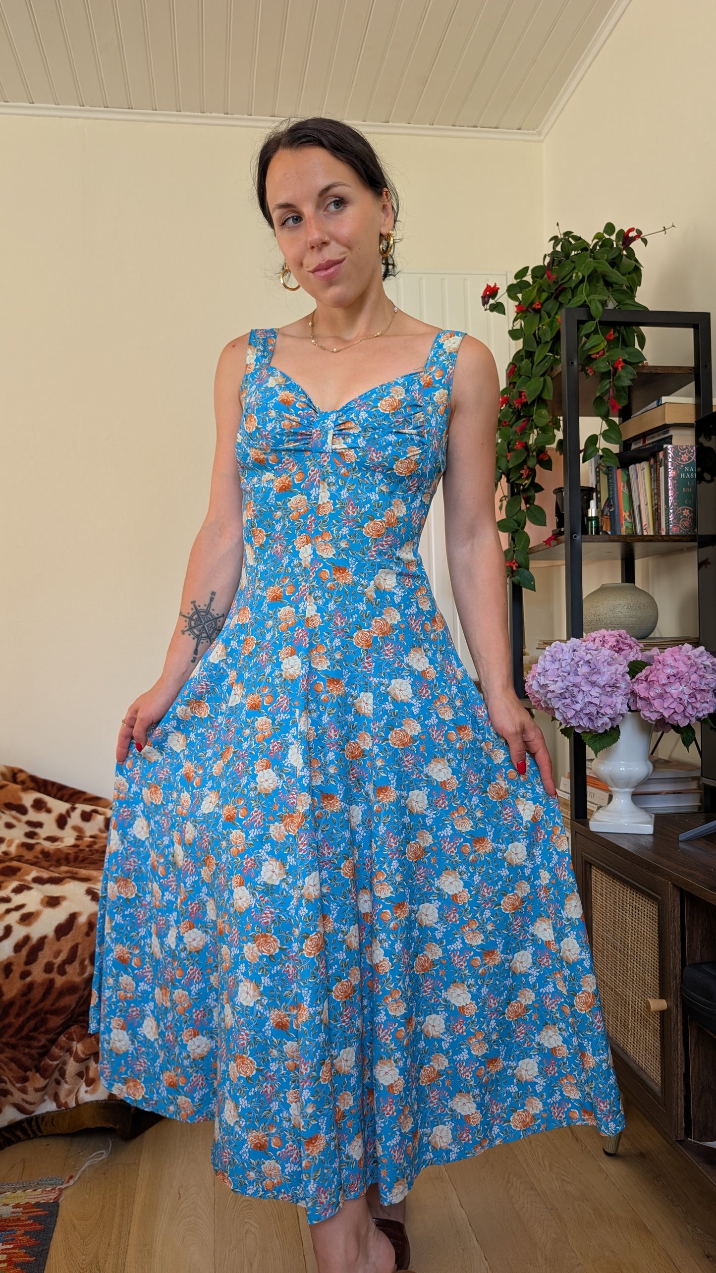Robe coton faite main T34-36