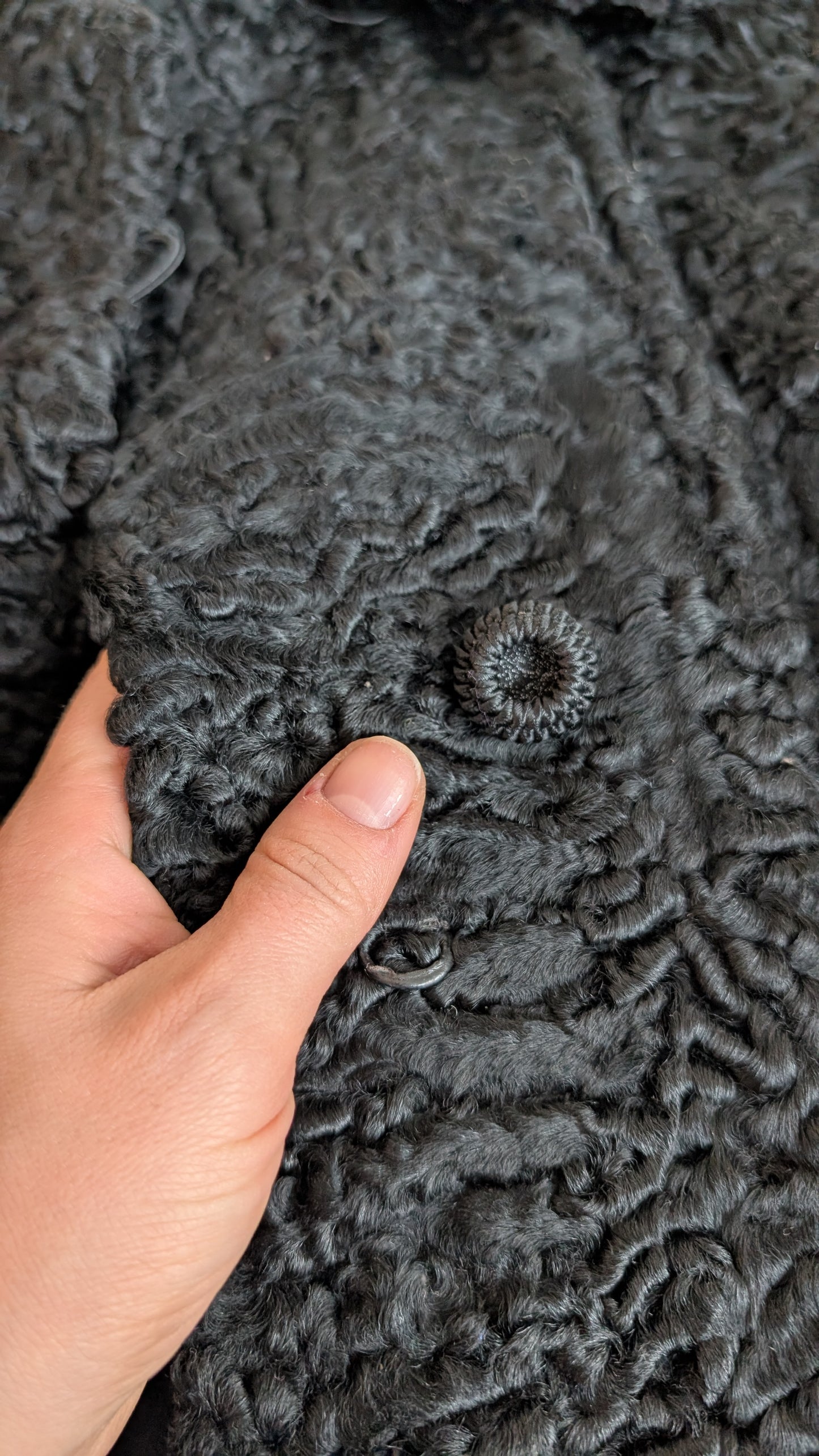 Veste 60s mouton astrakan T36