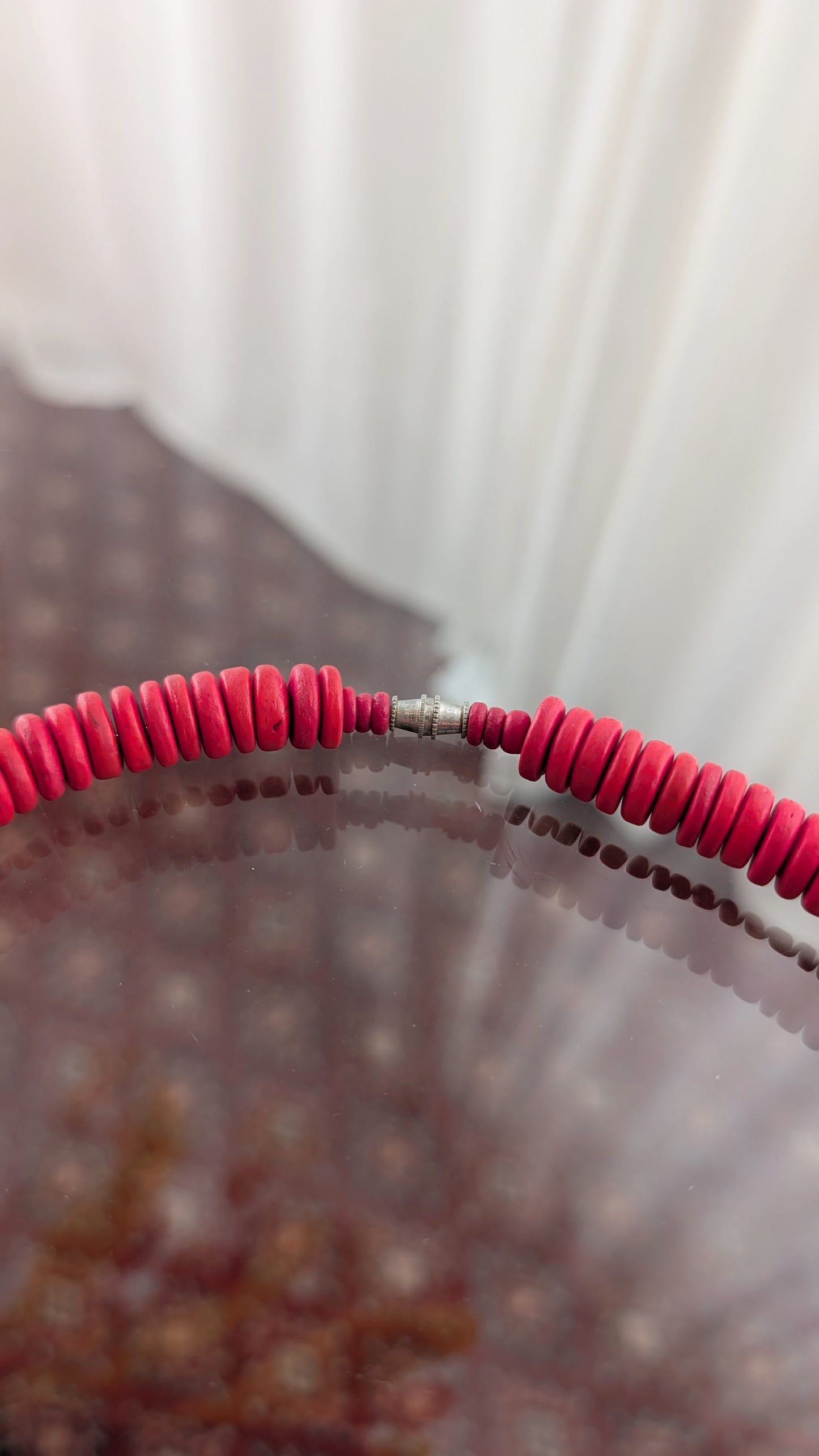 Collier bois rouge