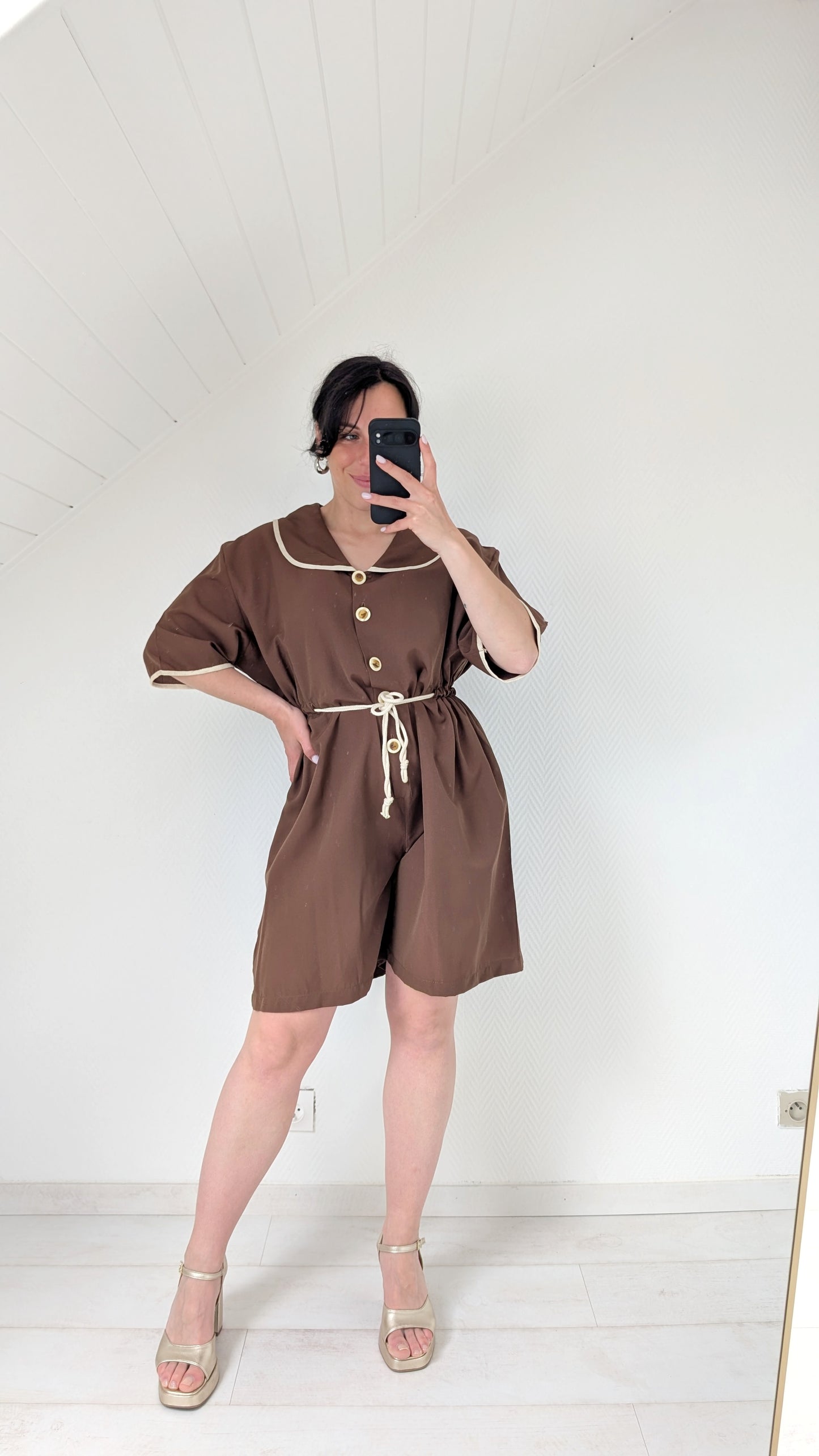 Combishort en viscose faite main T40-42