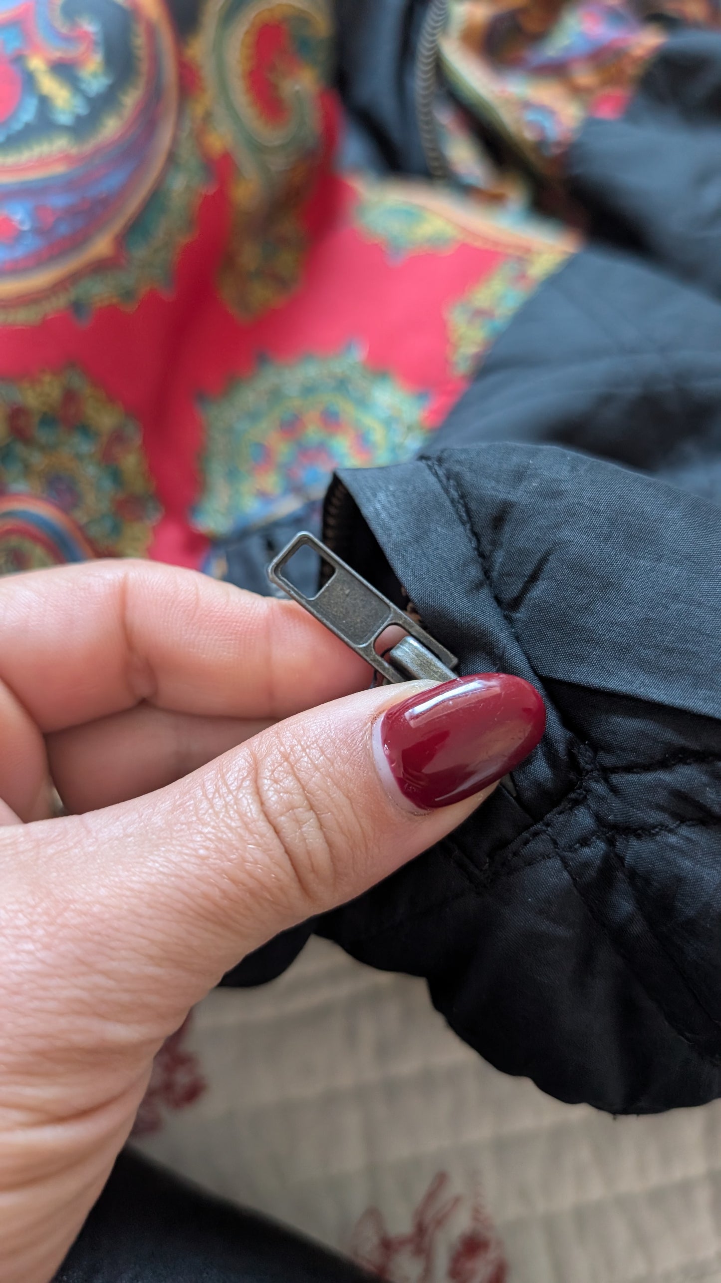 Veste/bombers 80s soie T40-42