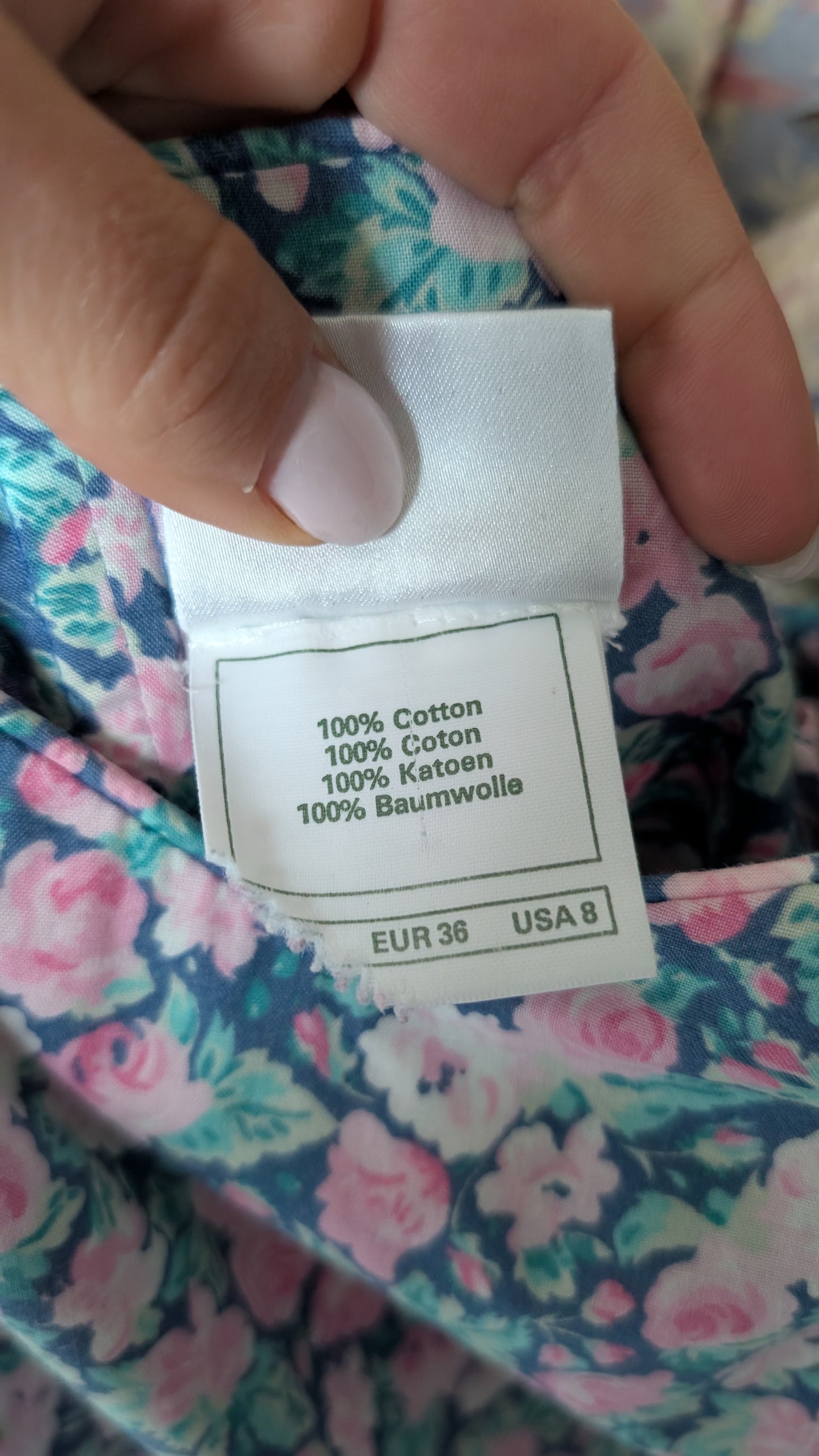 Robe Laura Ashley coton 80s T36