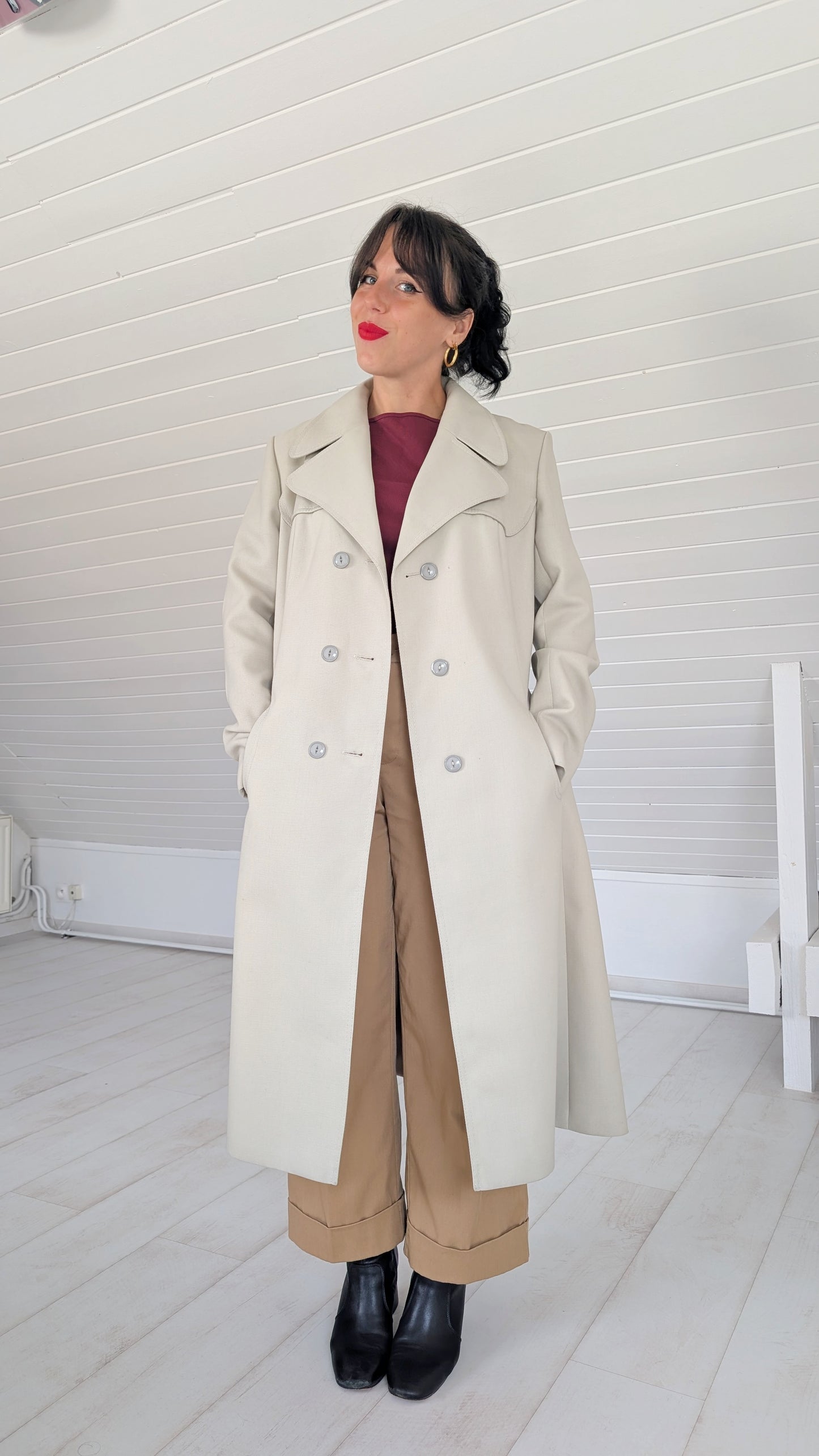Manteau laine 60s-70s T40