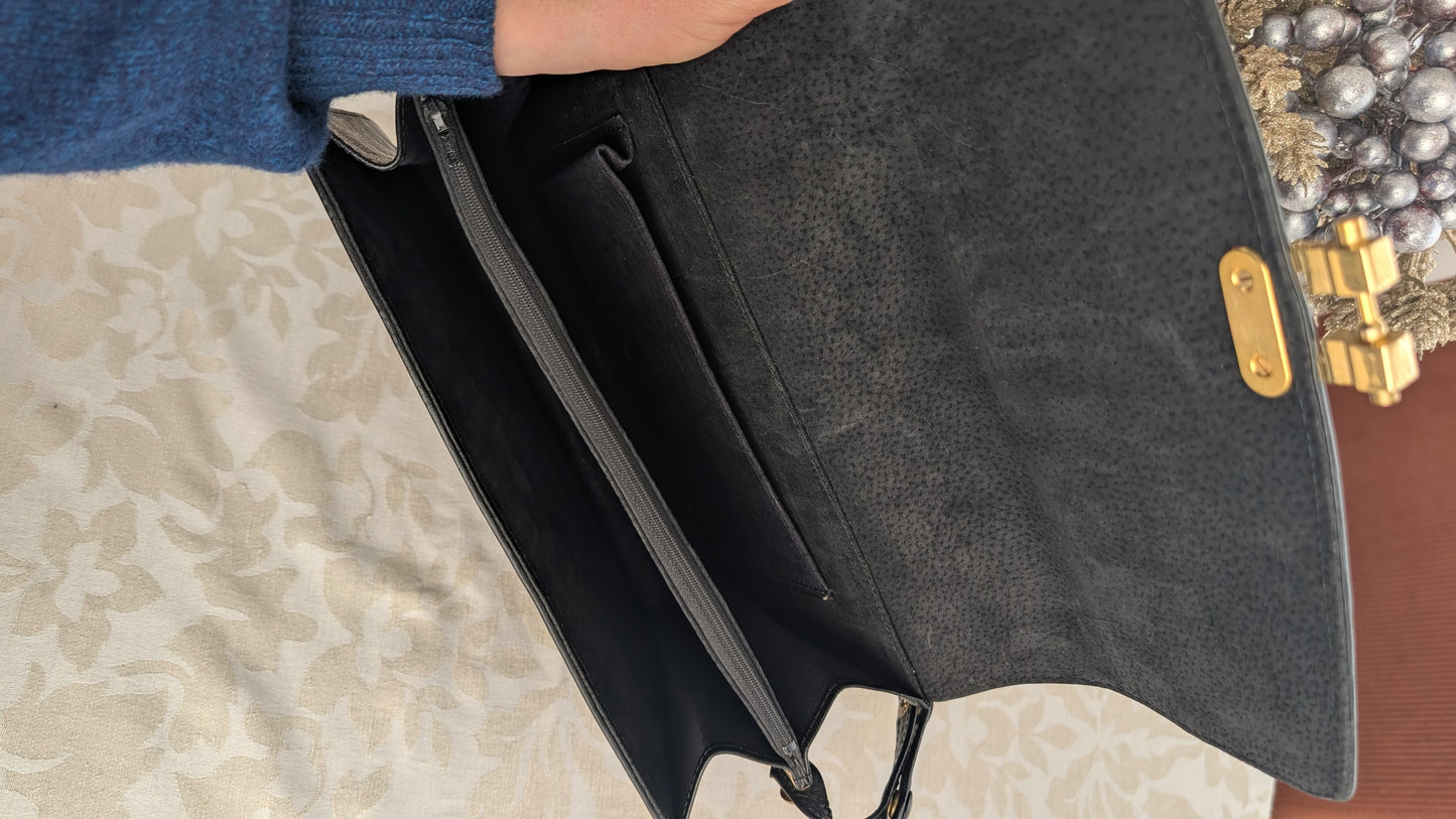 Sac cuir patchwork 1970