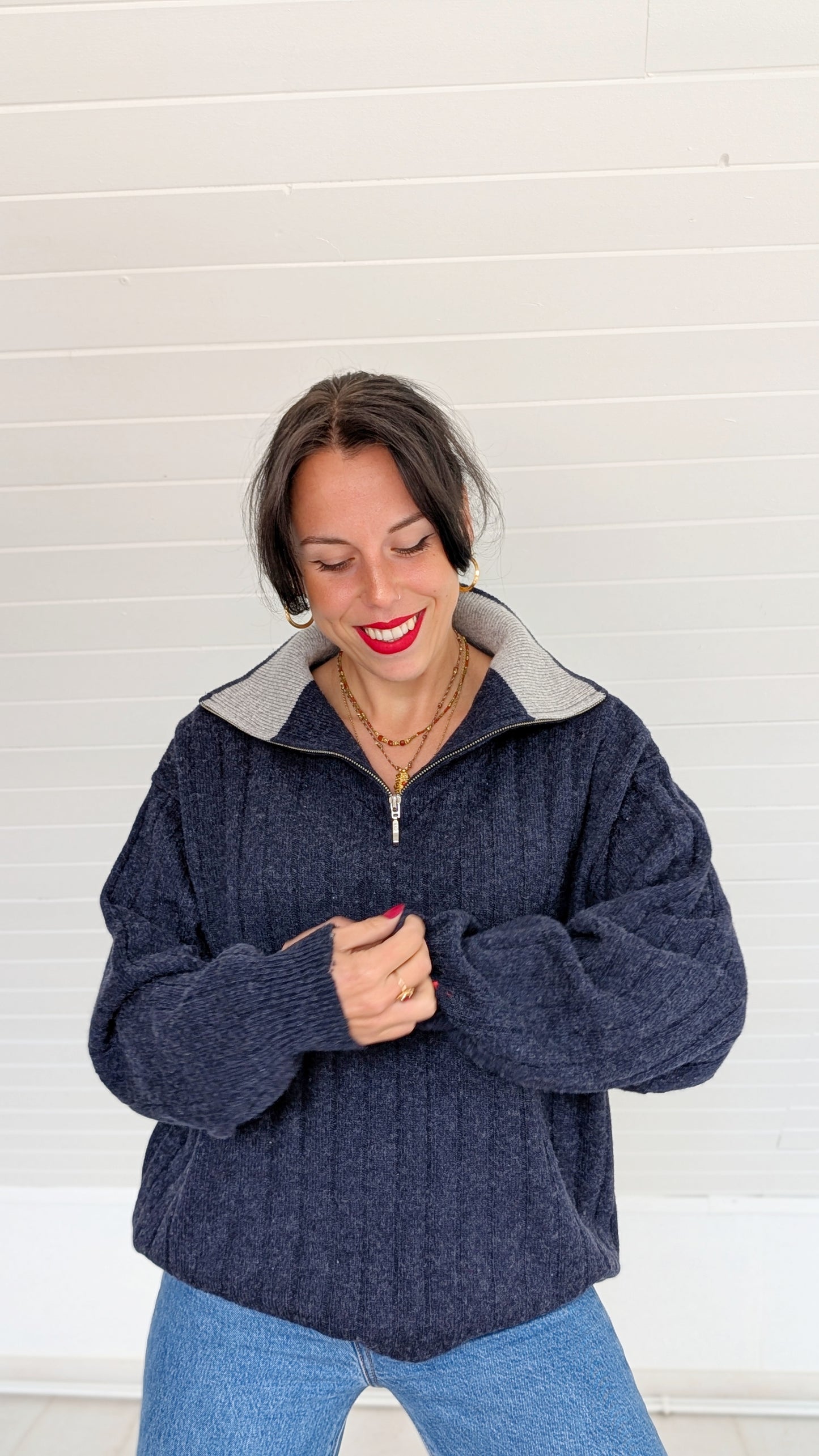 Pull camionneur laine et cachemire T40-42