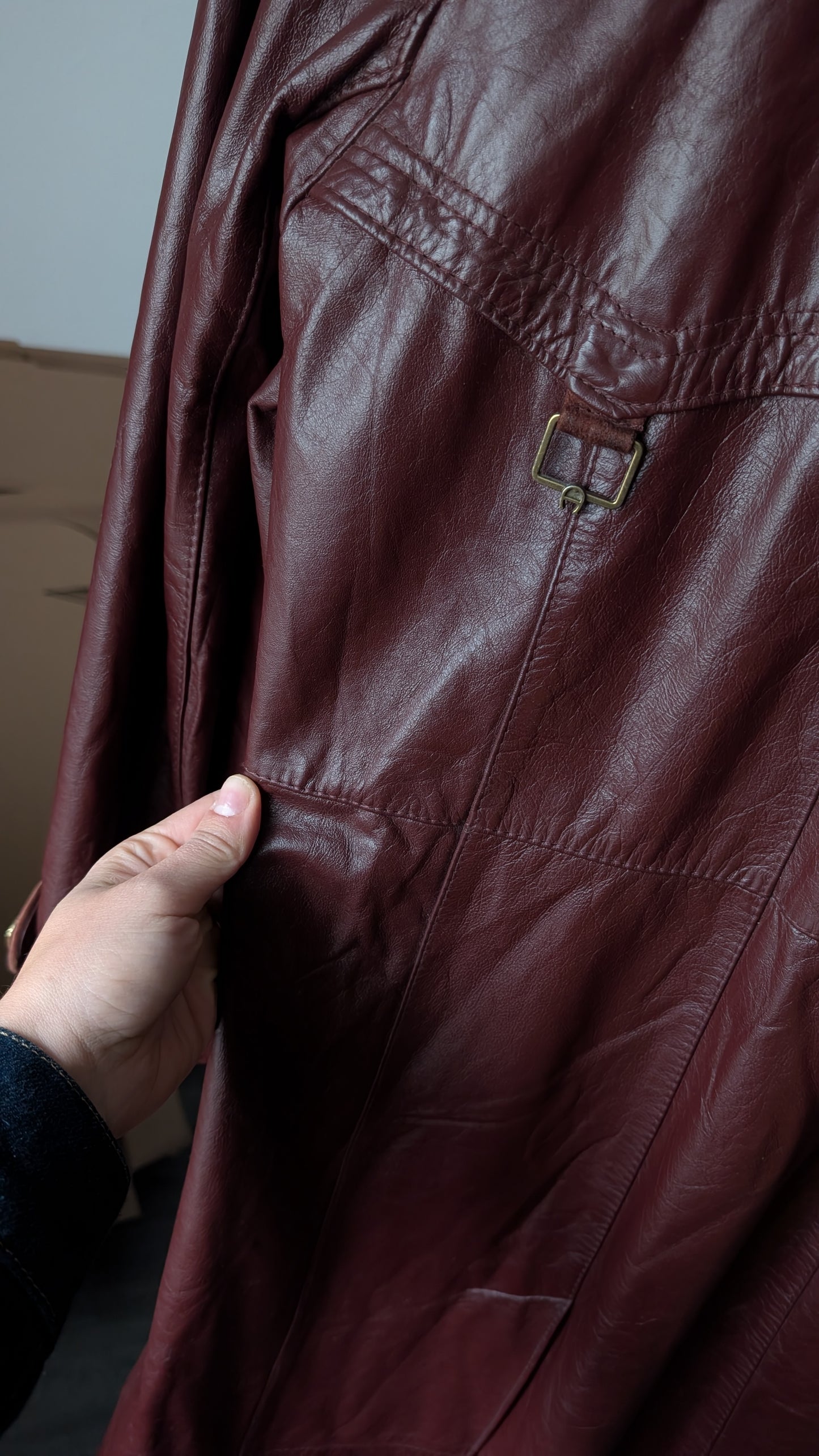 Trench en cuir 1980 T38