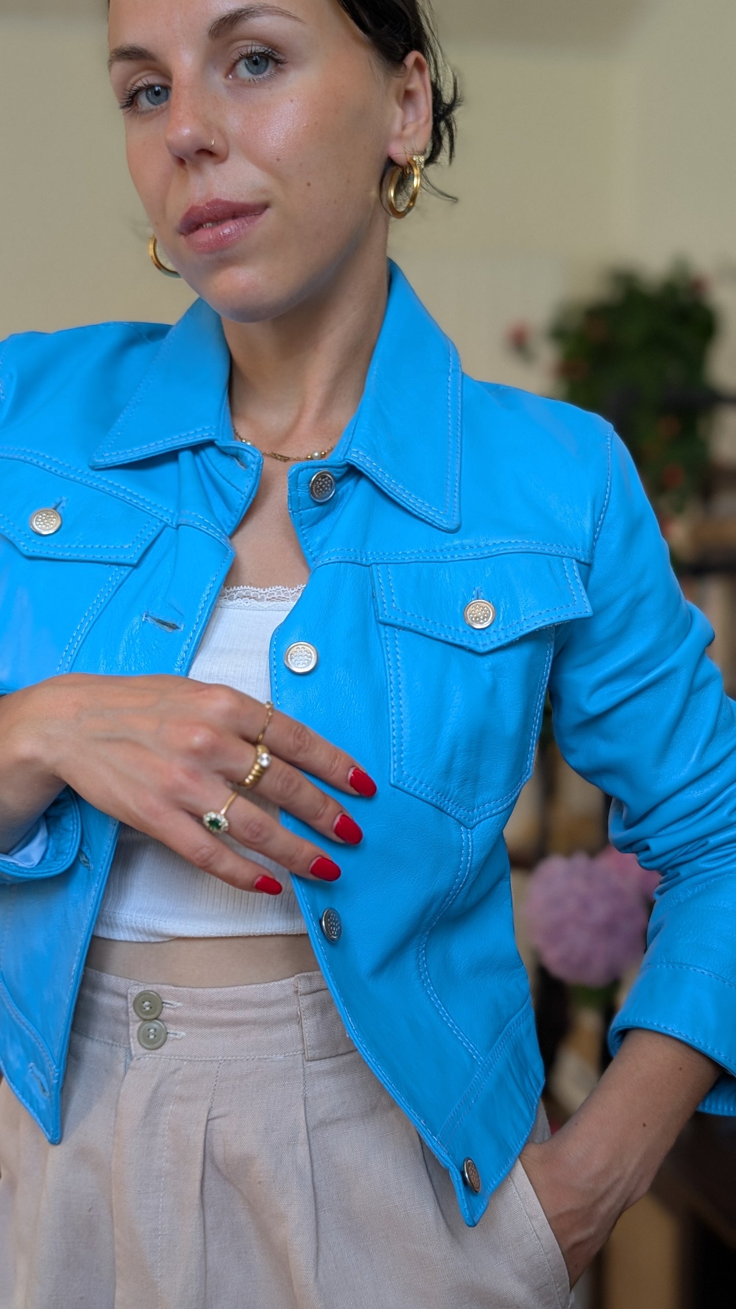 Veste cuir italien T36