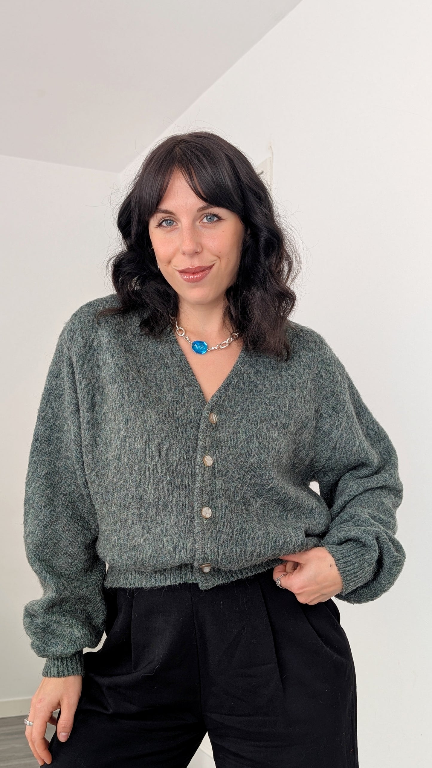 Cardigan laine et mohair T40-42