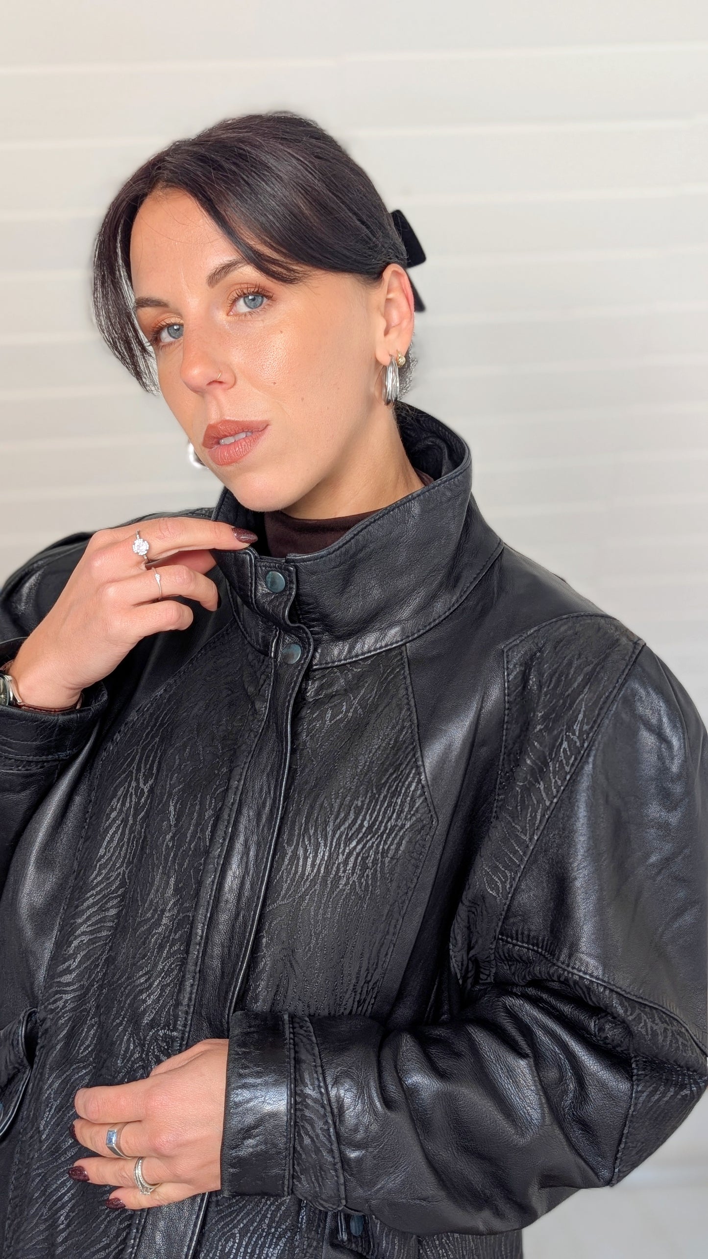 Blouson cuir agneau 1980 T42