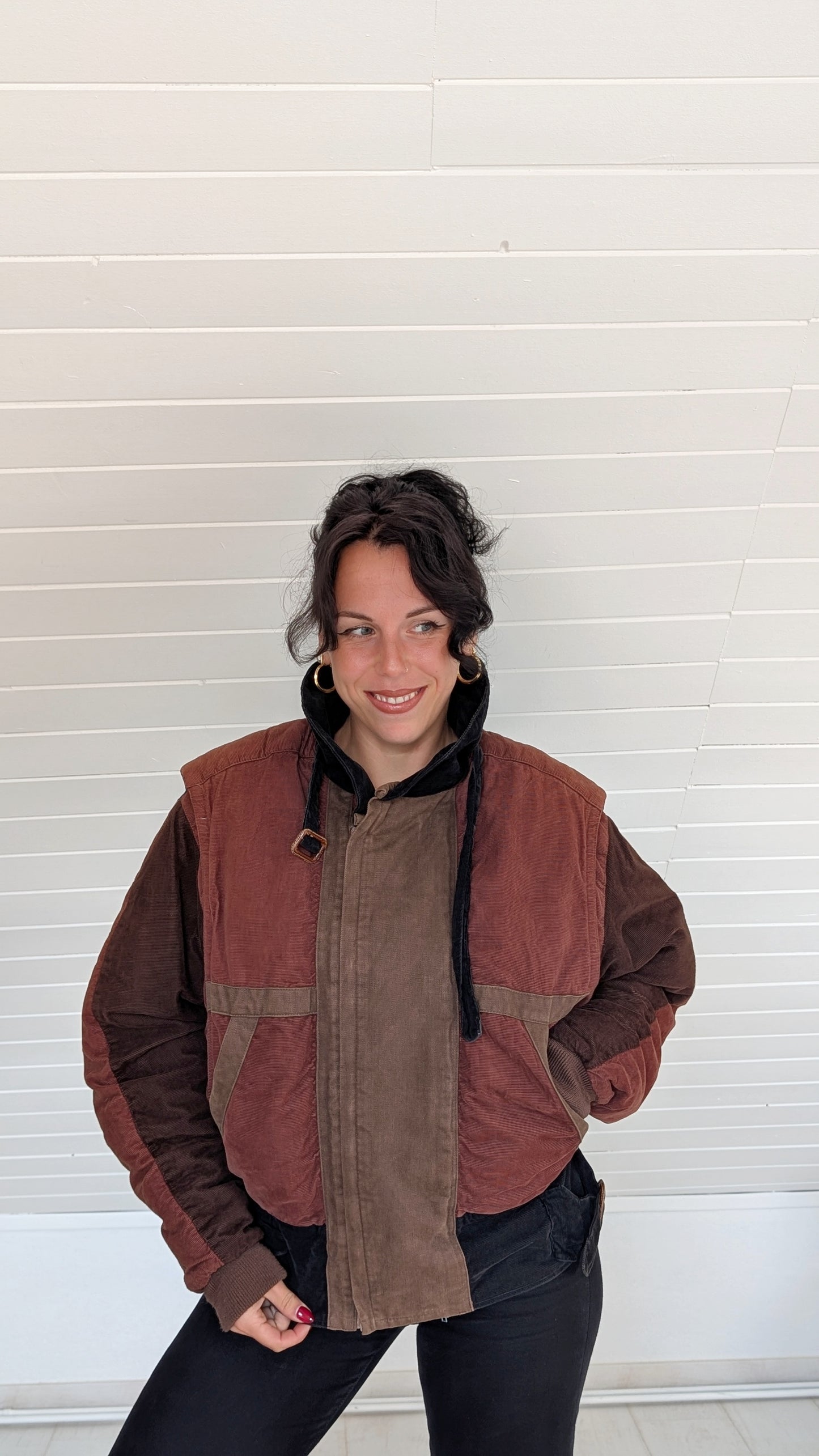 Veste bombers 80s velours de coton T42
