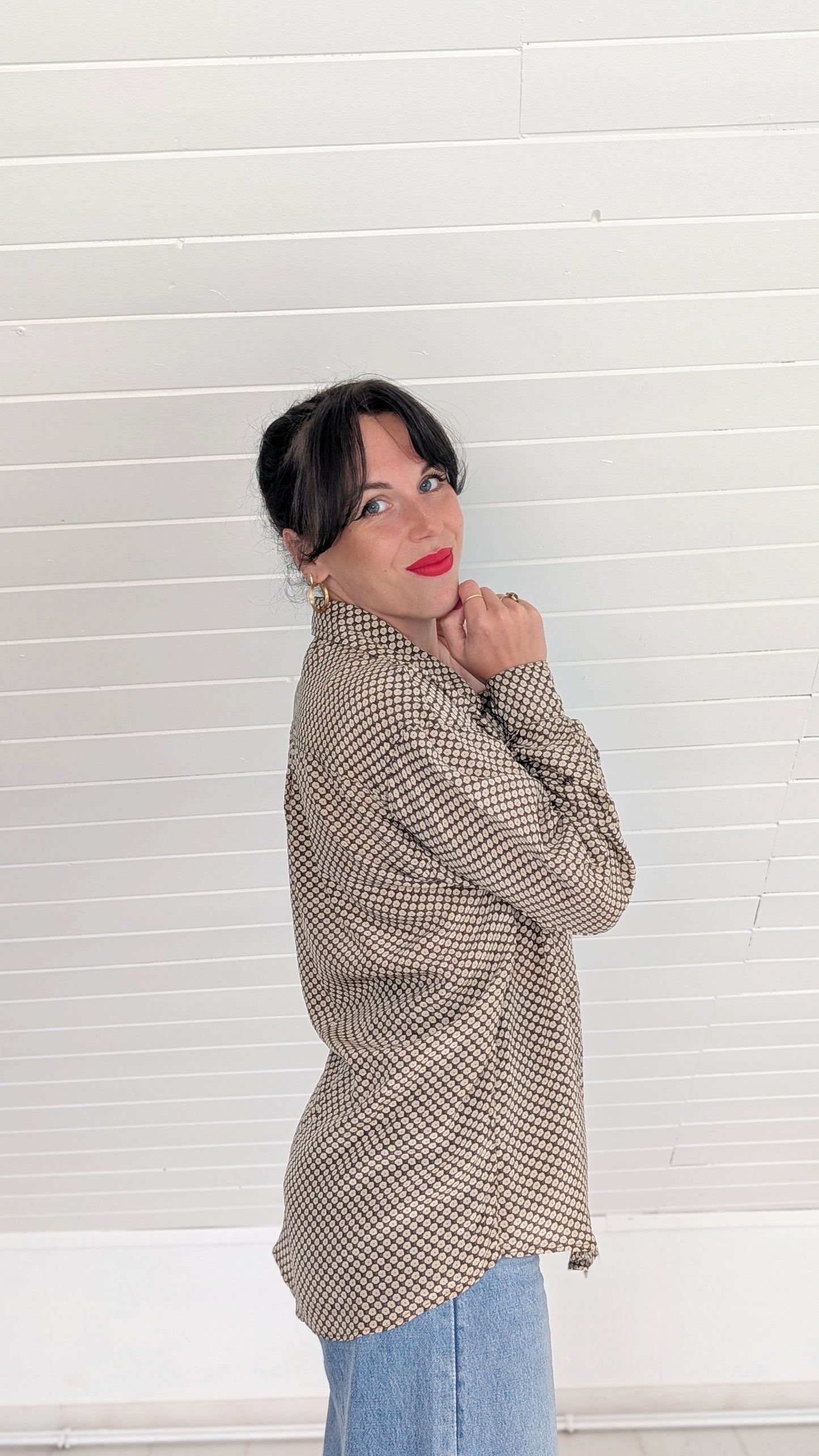 Chemise soie 80s T40