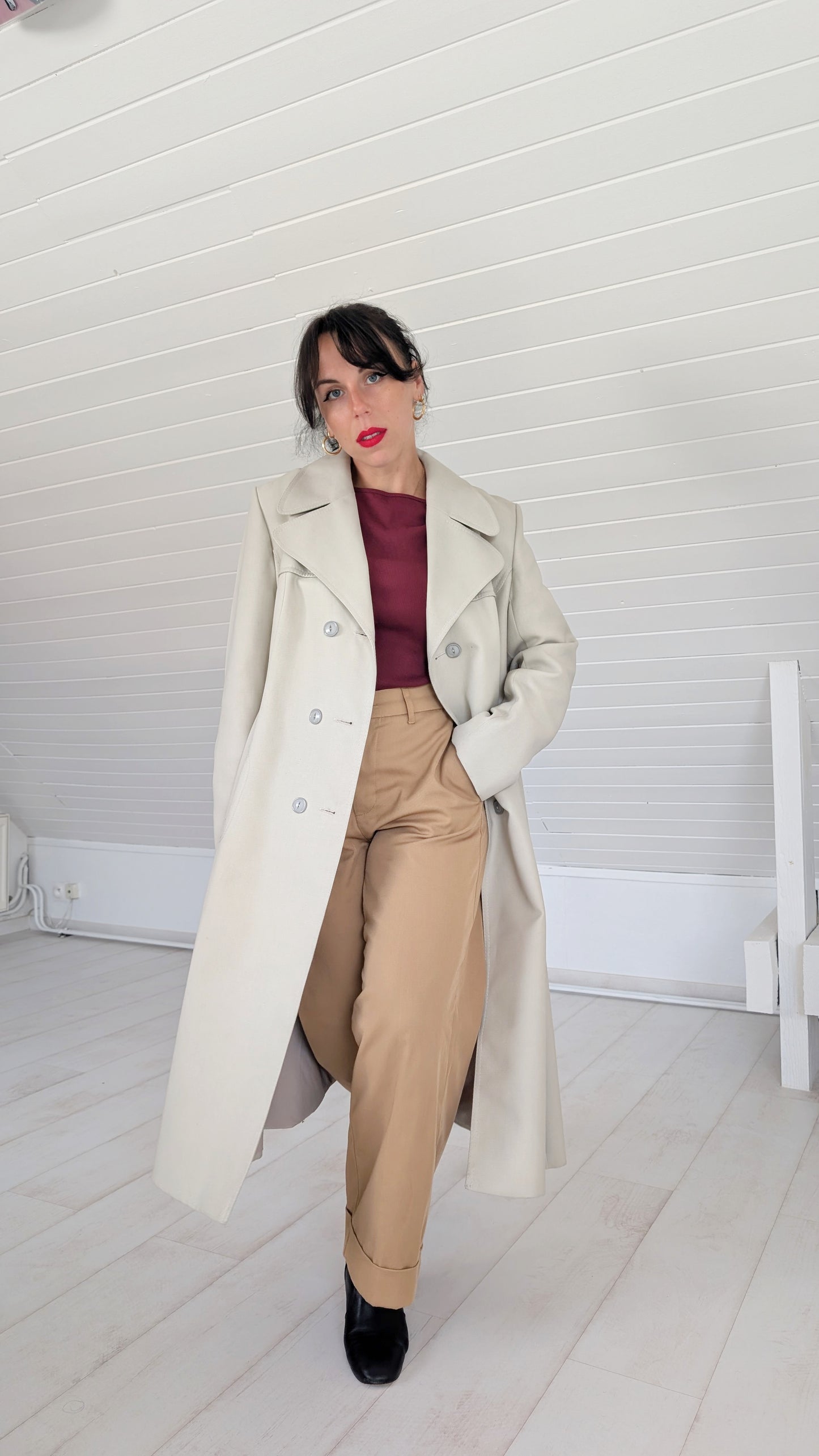 Manteau laine 60s-70s T40