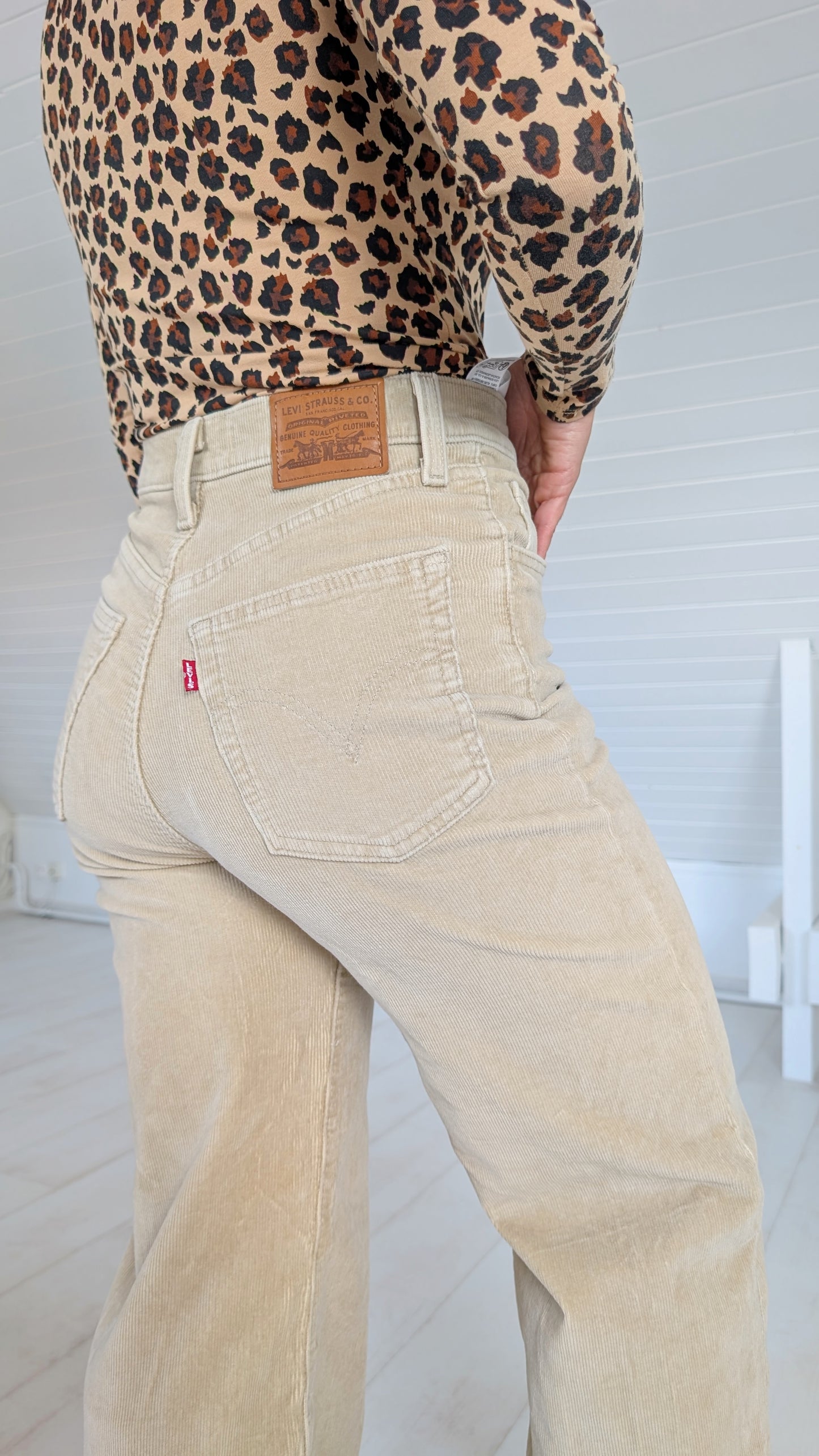 Jeans Levis velours Ribcage T36