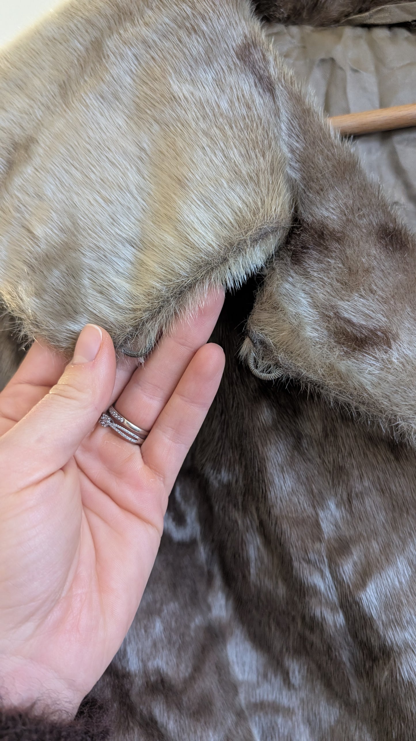 Manteau 60s fourrure poulain T38-40