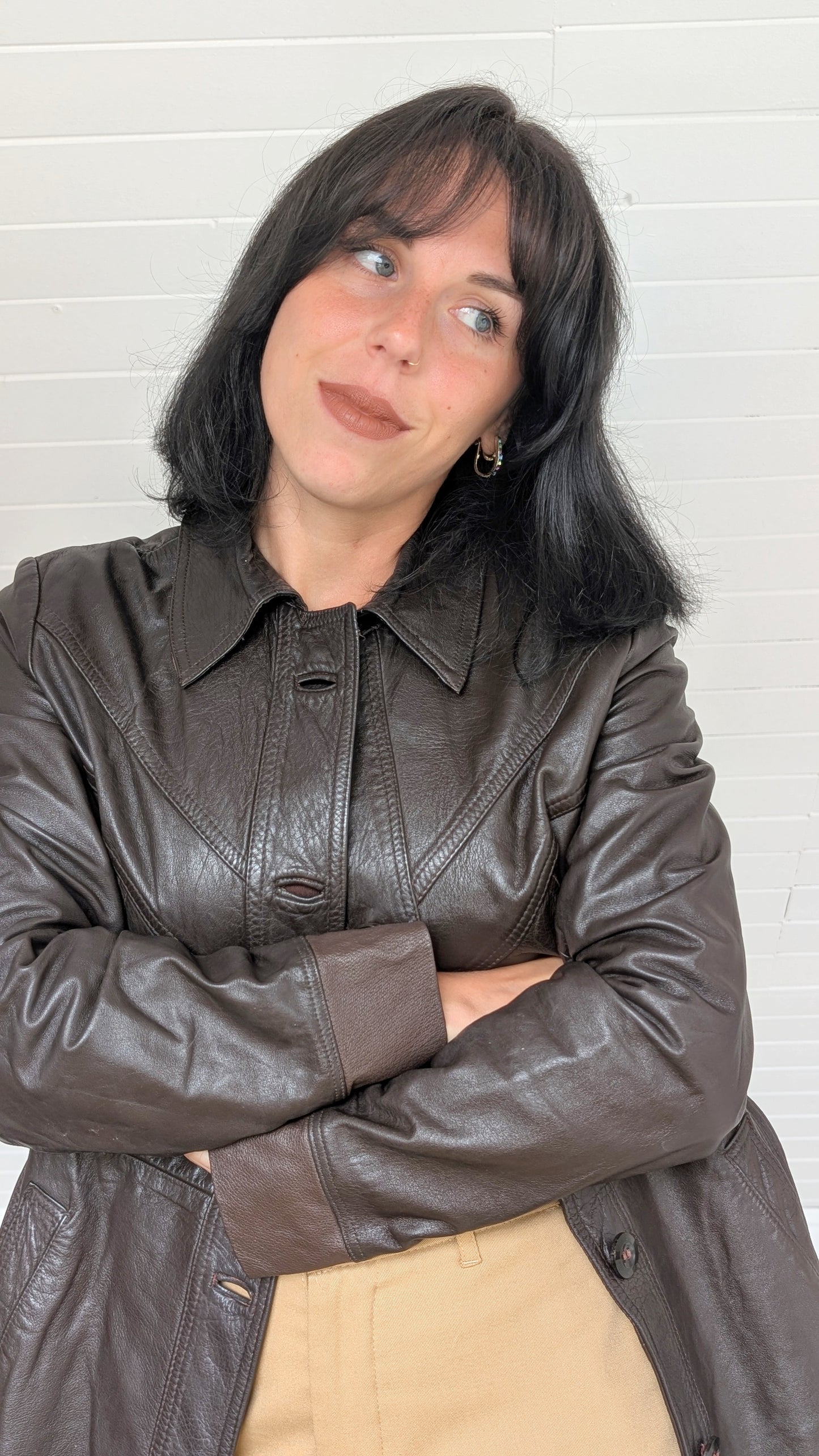 Trench cuir 70s T36