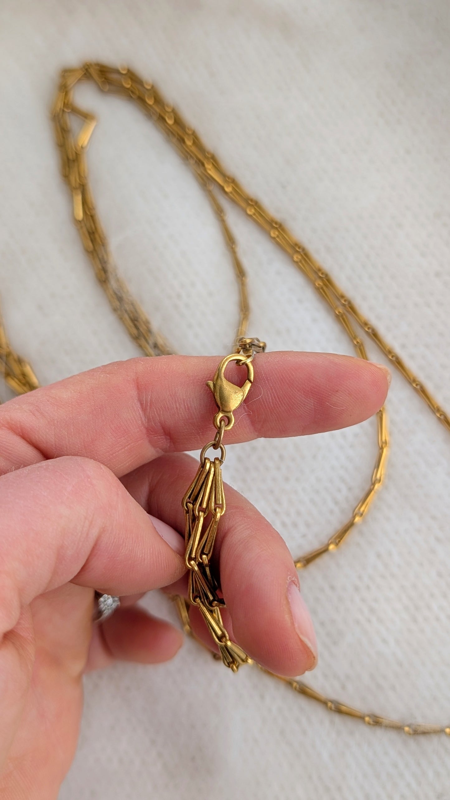 Triple chaine plaqué or