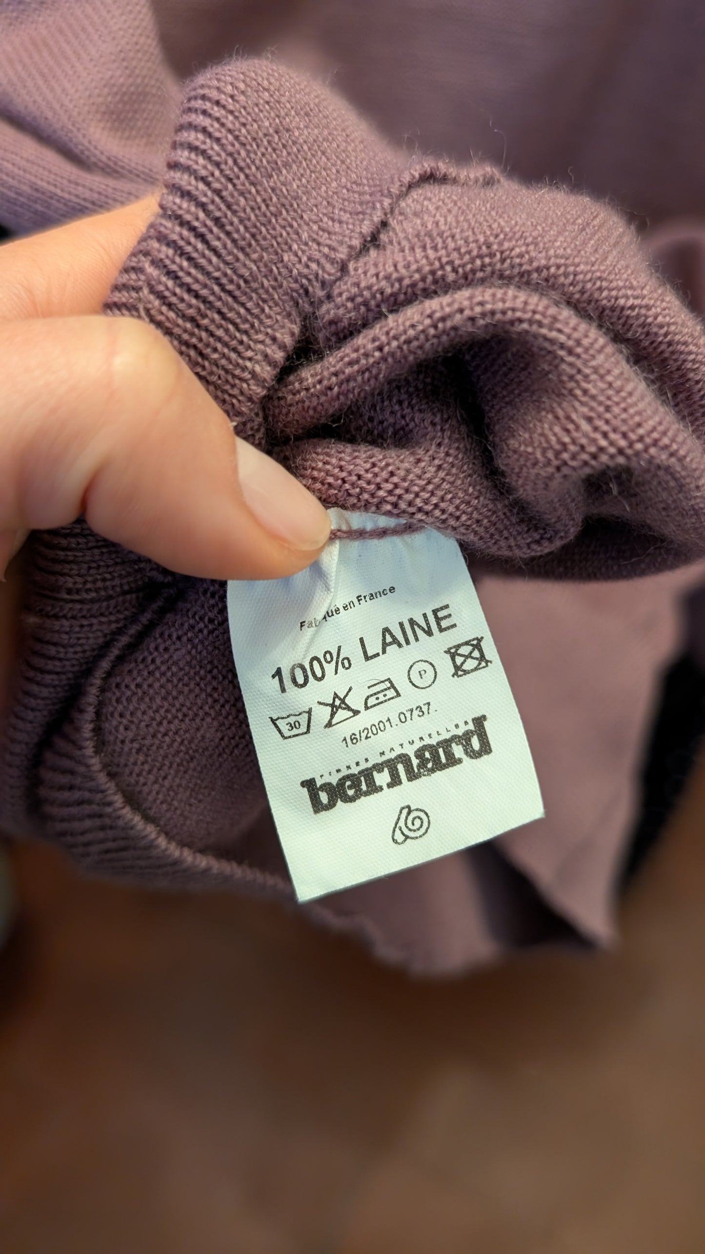 Pull laine fabriqué en France du 34 au 40