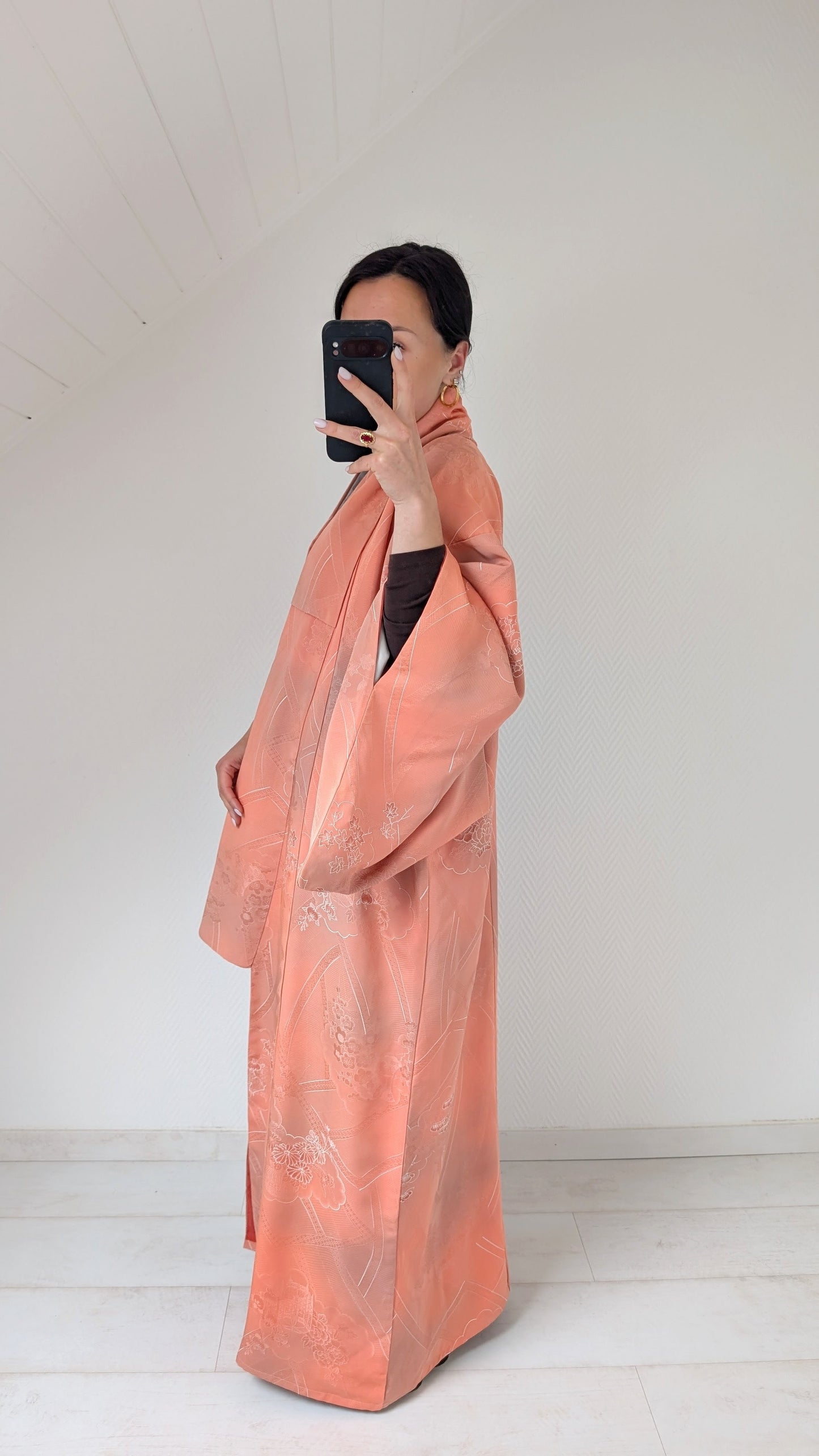 Kimono ancien soie à broderies