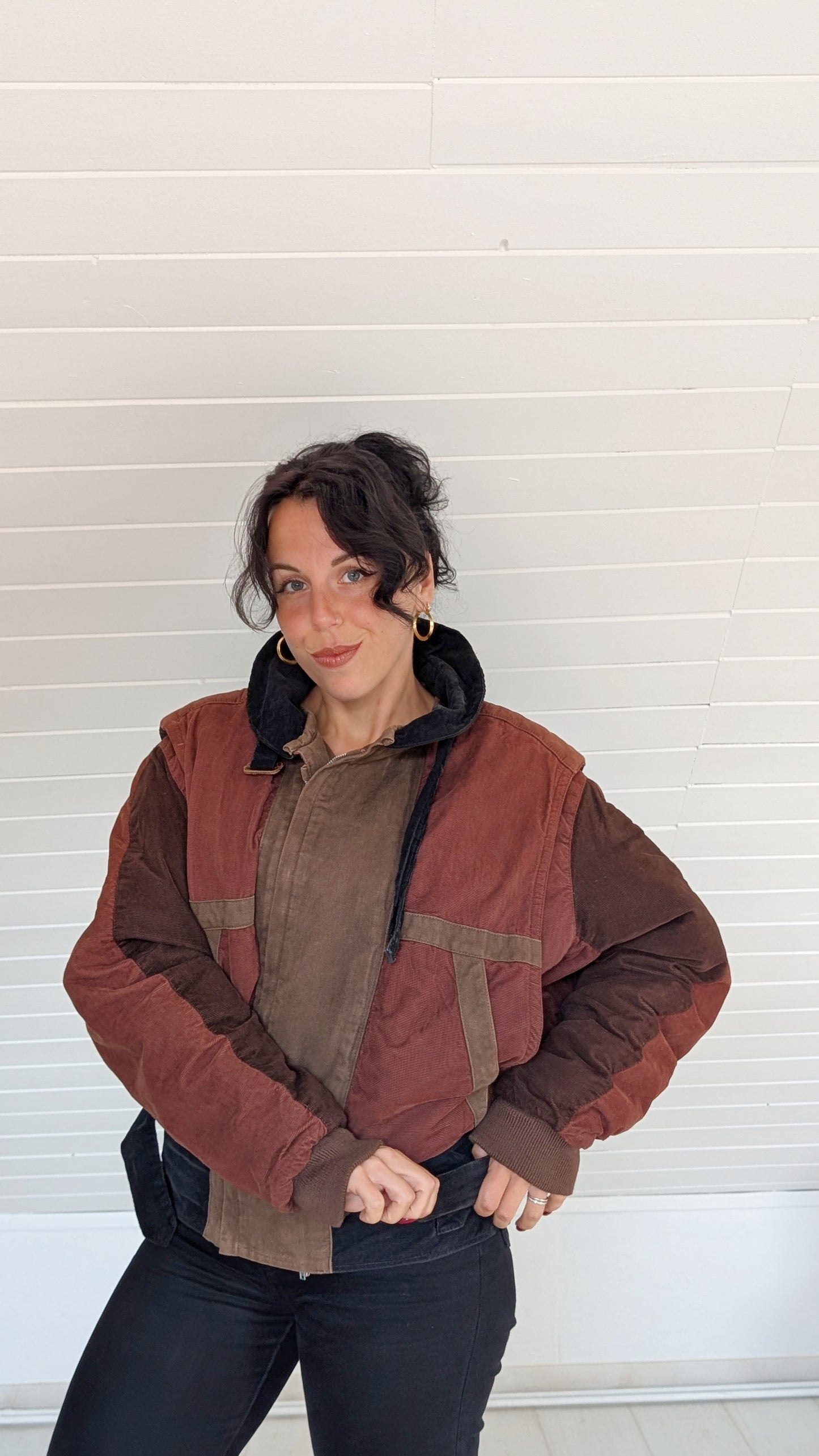 Veste bombers 80s velours de coton T42