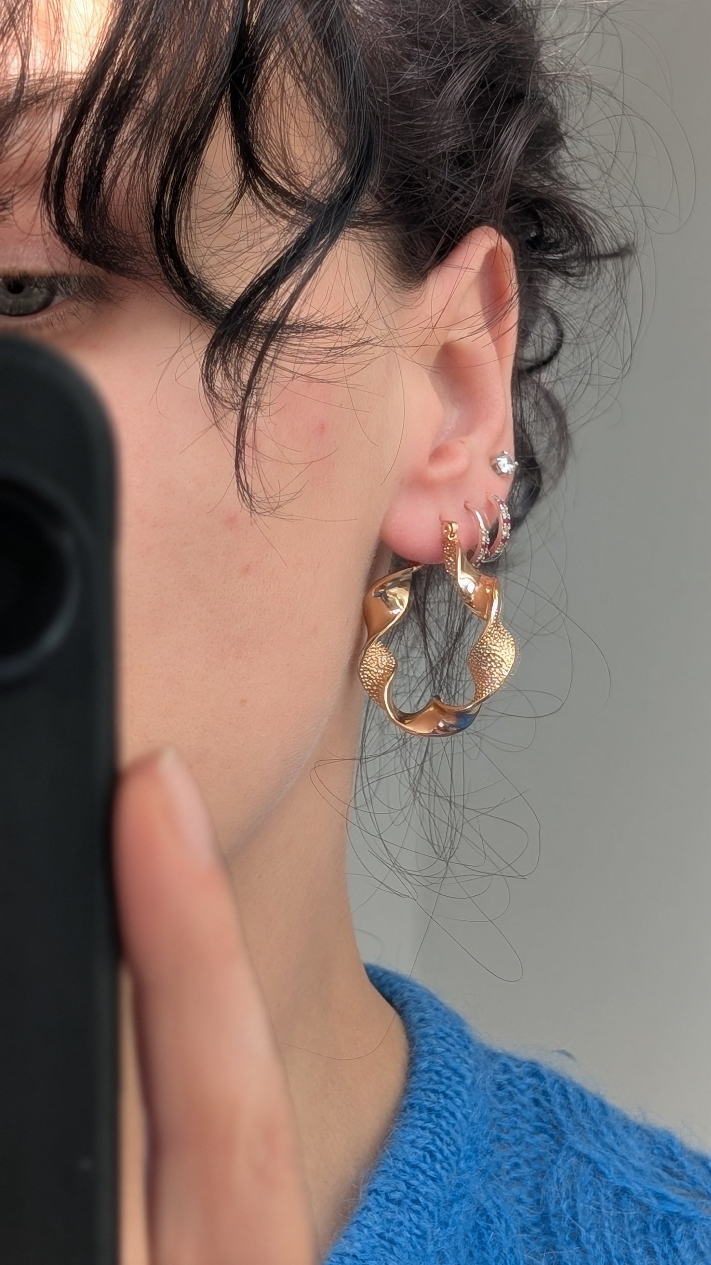 Boucles d'oreilles créoles plaquées or