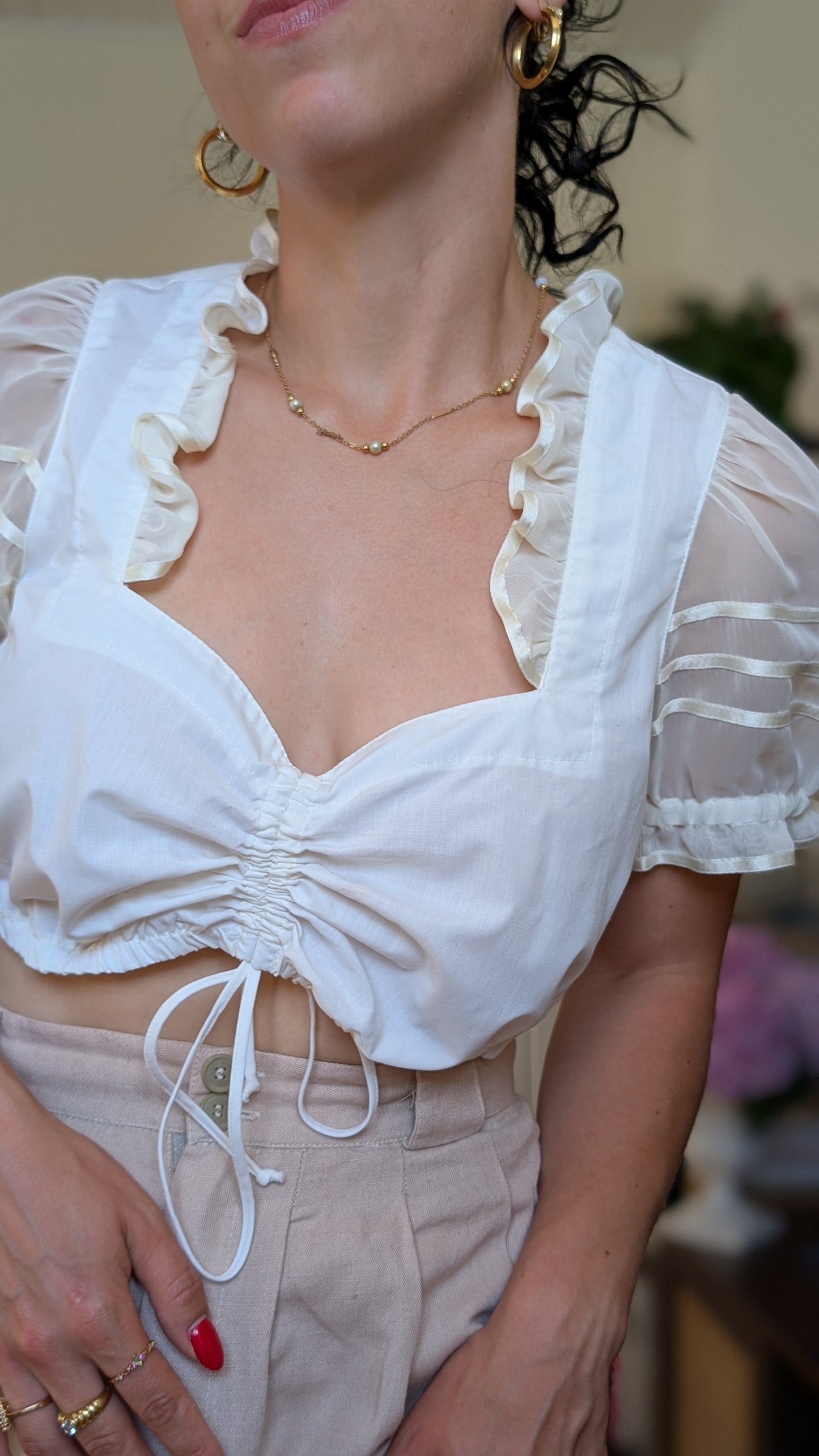 Haut crop coton T40